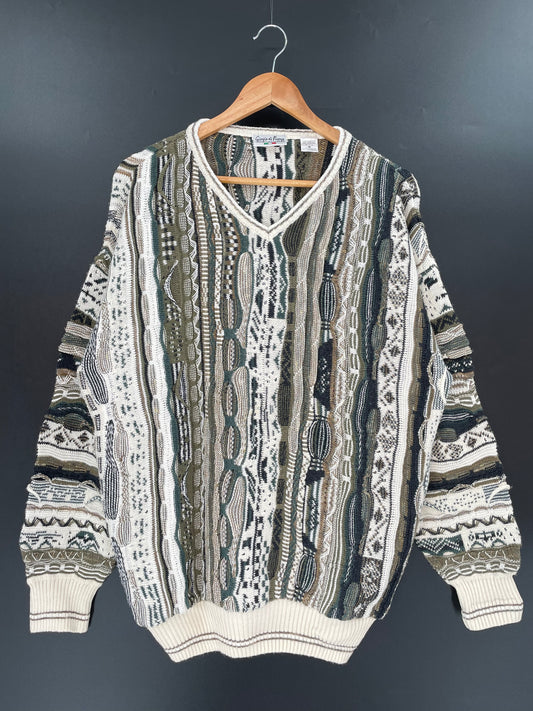 Vintage 3D COOGI-Style Size M Wool Knit Sweater / K961
