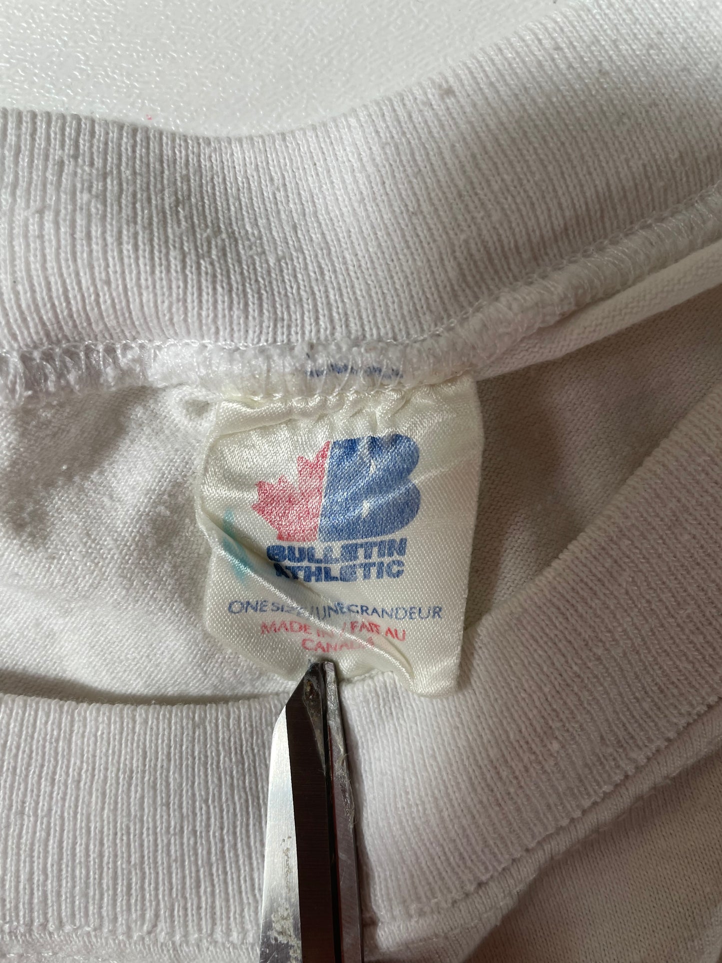 1993 BULLETIN ATHLETIC Size Approx.XL Vintage NHL T-Shirt / k1649