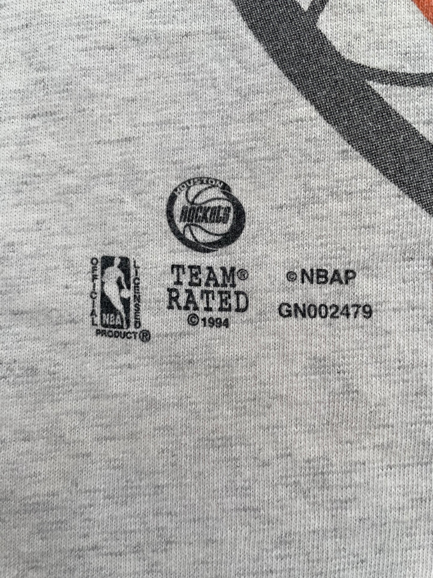 1994' HOUSTON ROCKETS Made in USA Size XL Vintage NBA 3/4 Sleeve T-Shirt / K1481