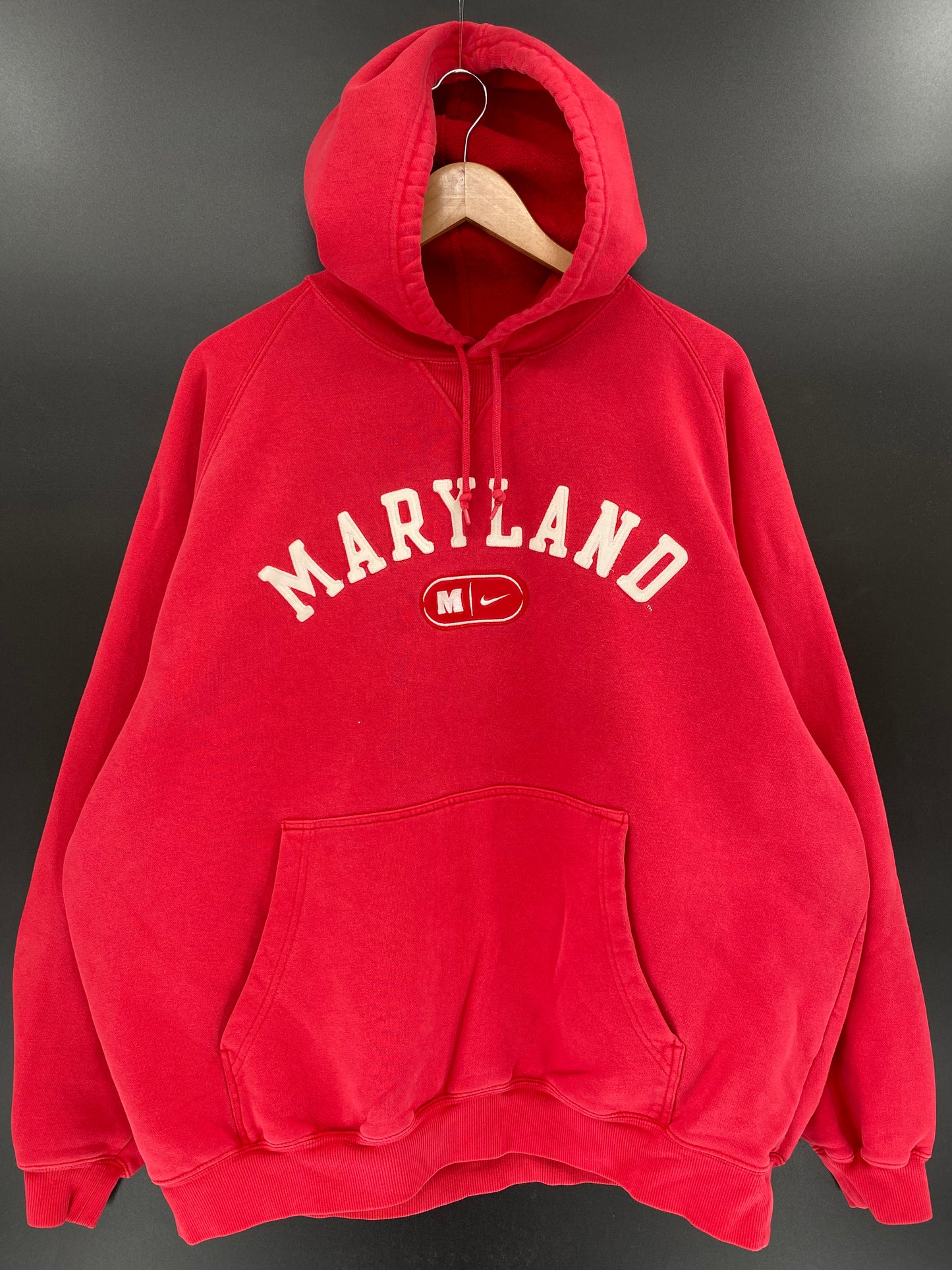 00' NIKE MARYLAND Size XL Vintage Hoodie Sweat-Shirt / K3784