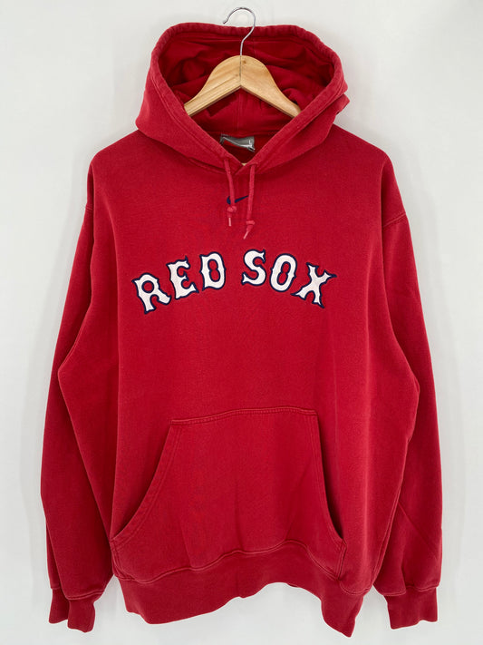 00’ NIKE x MLB RED SOX Size L Vintage Hoodie Sweat-Shirt / 5405