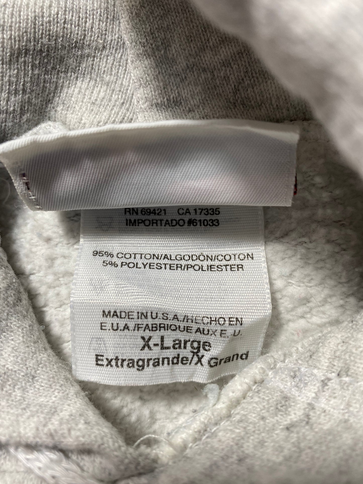 90’s REEBOK Made in USA Size XL Vintage Hoodie Sweat-shirt  / K3203