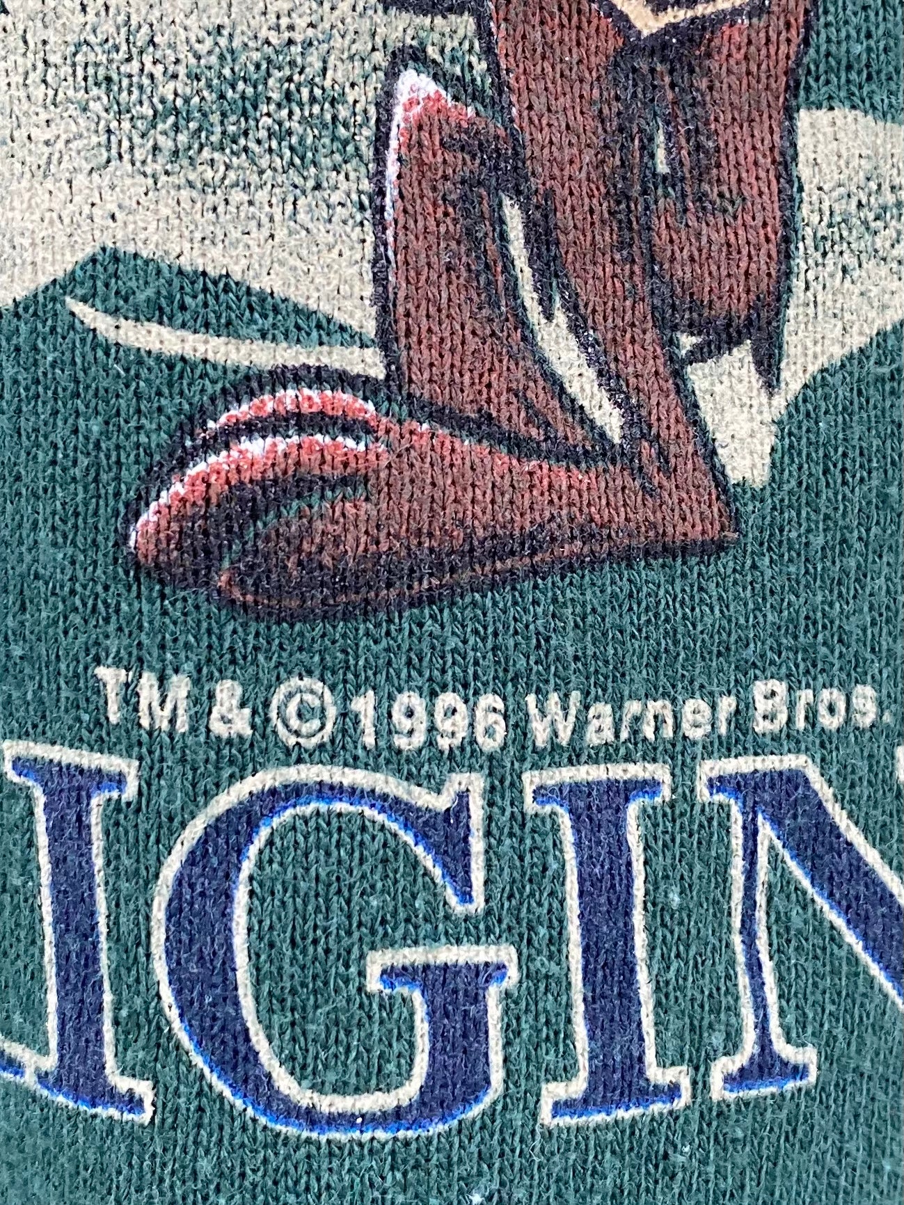 1996 LOONEY TUNES TAZ Made in USA Size XL Vintage Sweat-shirt / 8844