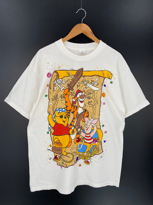 00’ DISNEY POOH Made in USA Size XL Vintage T-Shirt / 8766