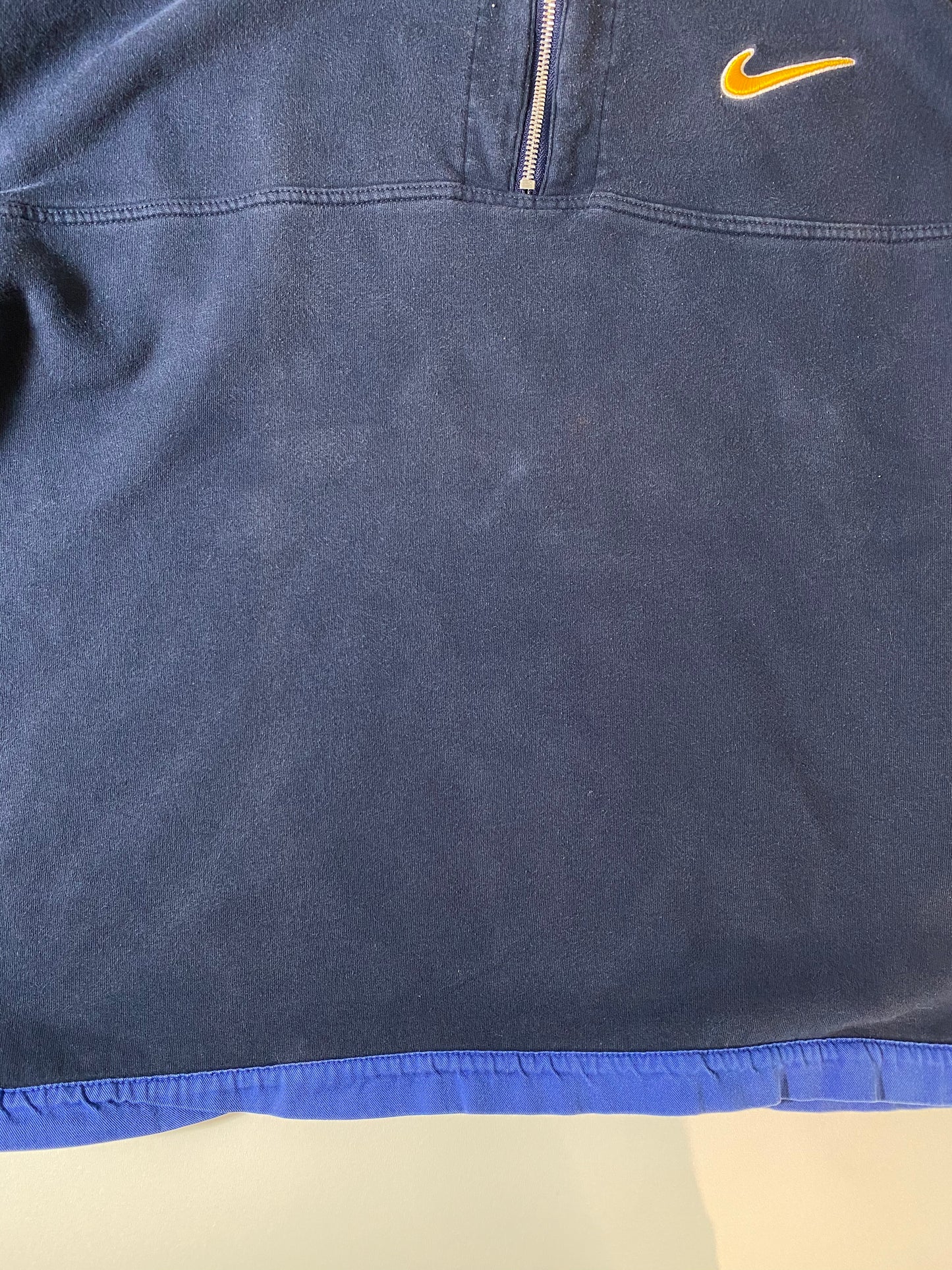 90’s NIKE Mini Swoosh Size XL Vintage Half-zip Sweat-shirt / 7387