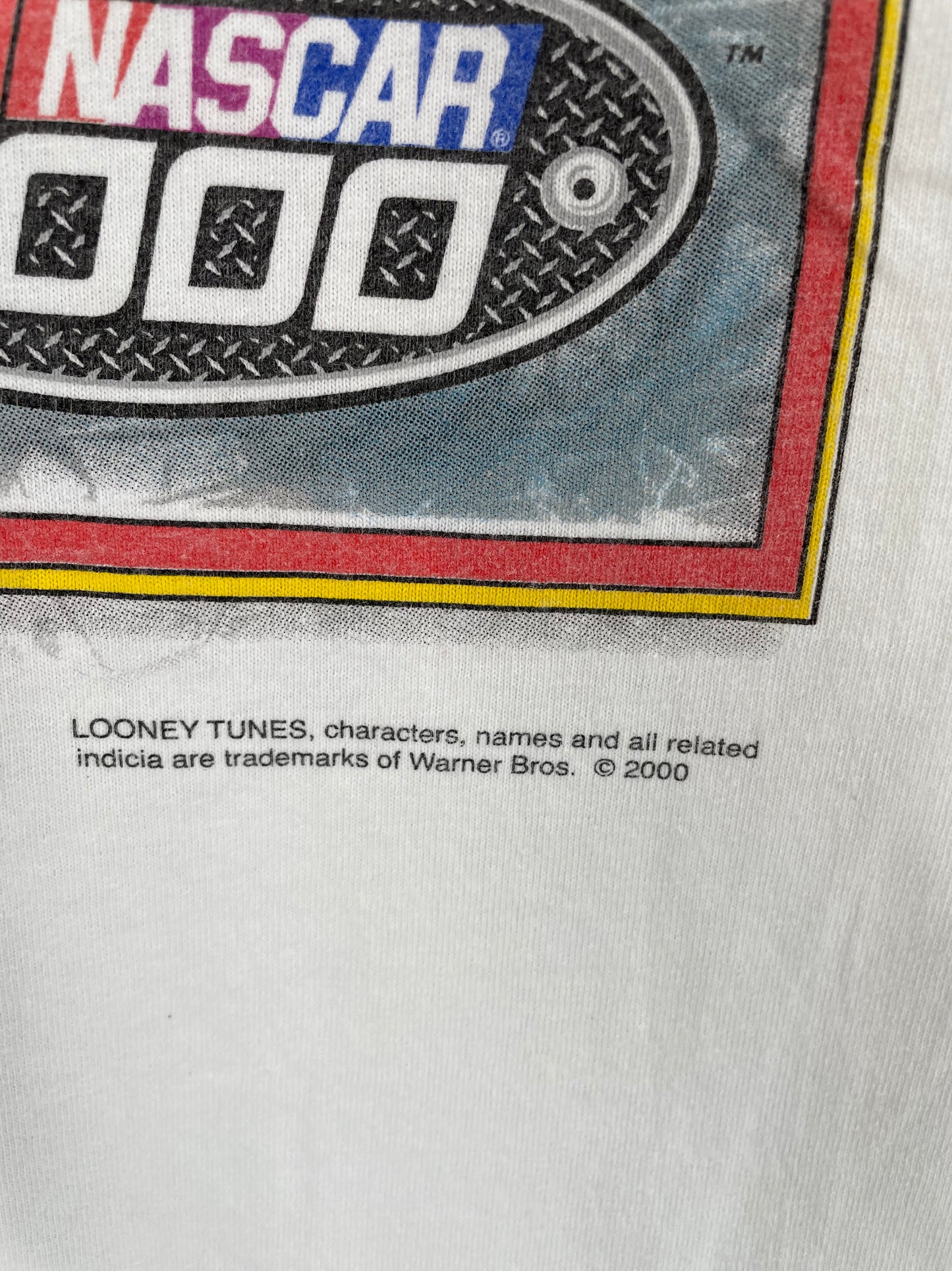 2000 LOONY TUNES TAZ Size L Vintage Racing T-shirt / 9195