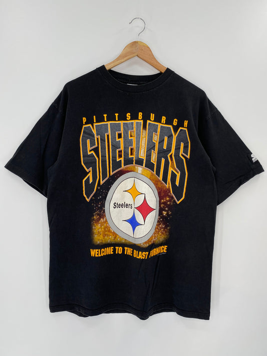 90’s STARTER PITTSBURGH STEELERS Made in USA Size L Vintage NFL T-shirt / K6788