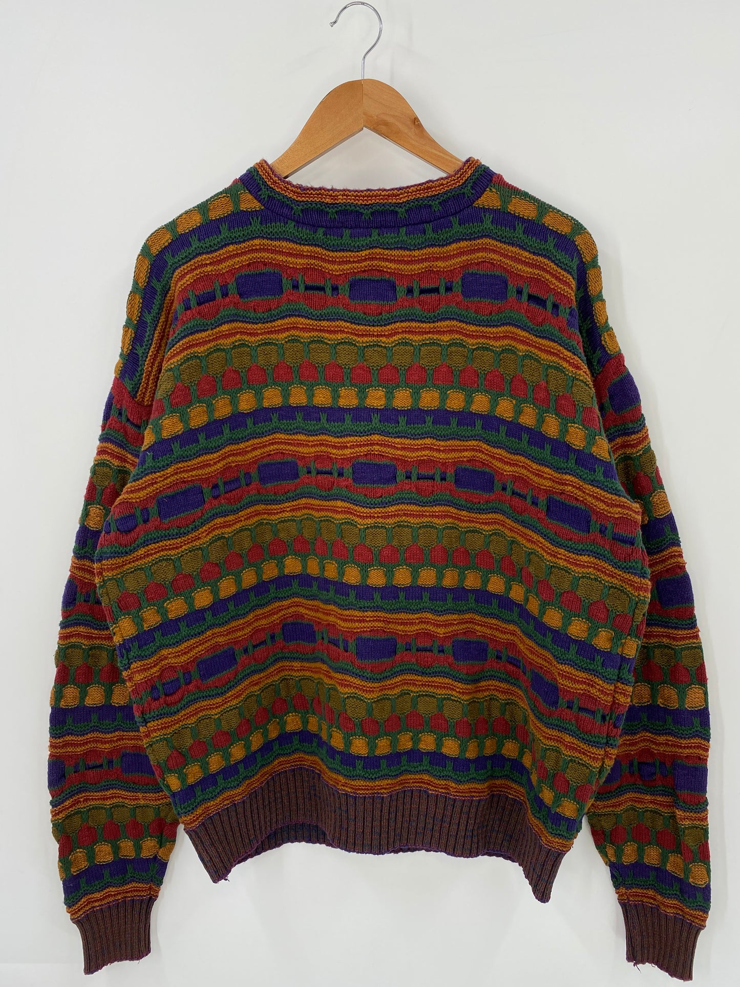 Vintage 3D COOGI- Style Made in USA Size L Knit Sweater / K3866