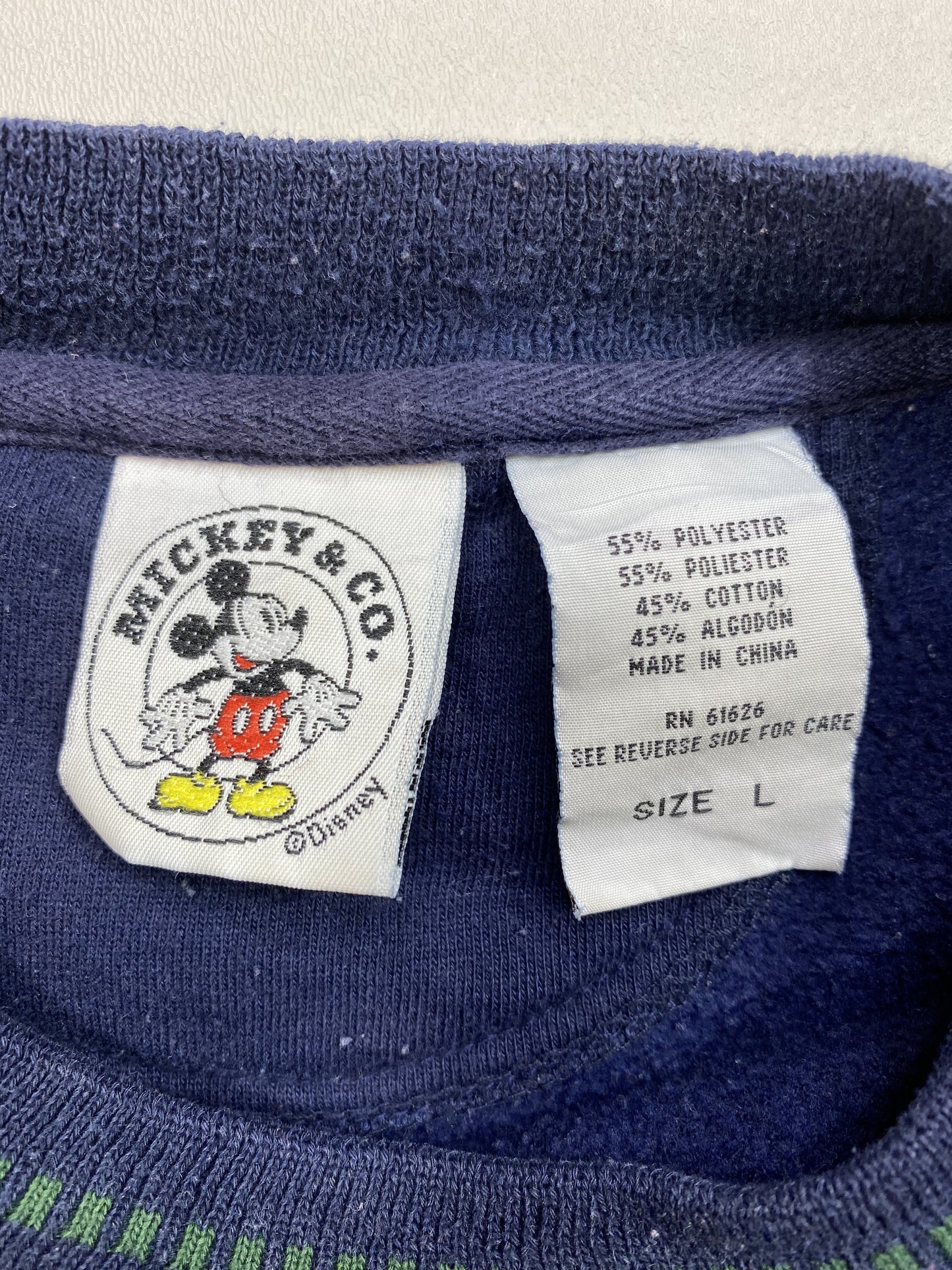 90’s DISNEY MICKEY Size L Vintage Sweat-Shirt / E1149