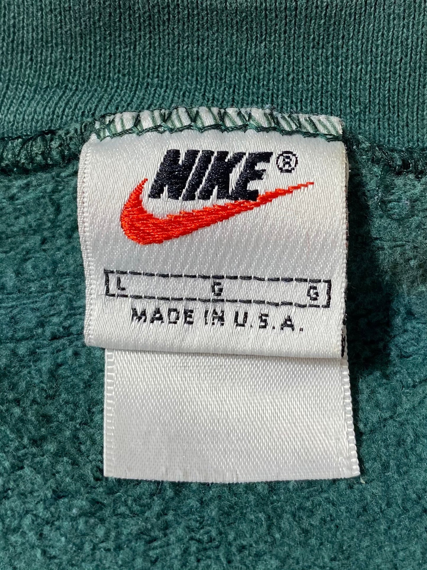 90’s NIKE MINI SWOOSH Made in USA Size L Vintage Sweat-shirt / A9085