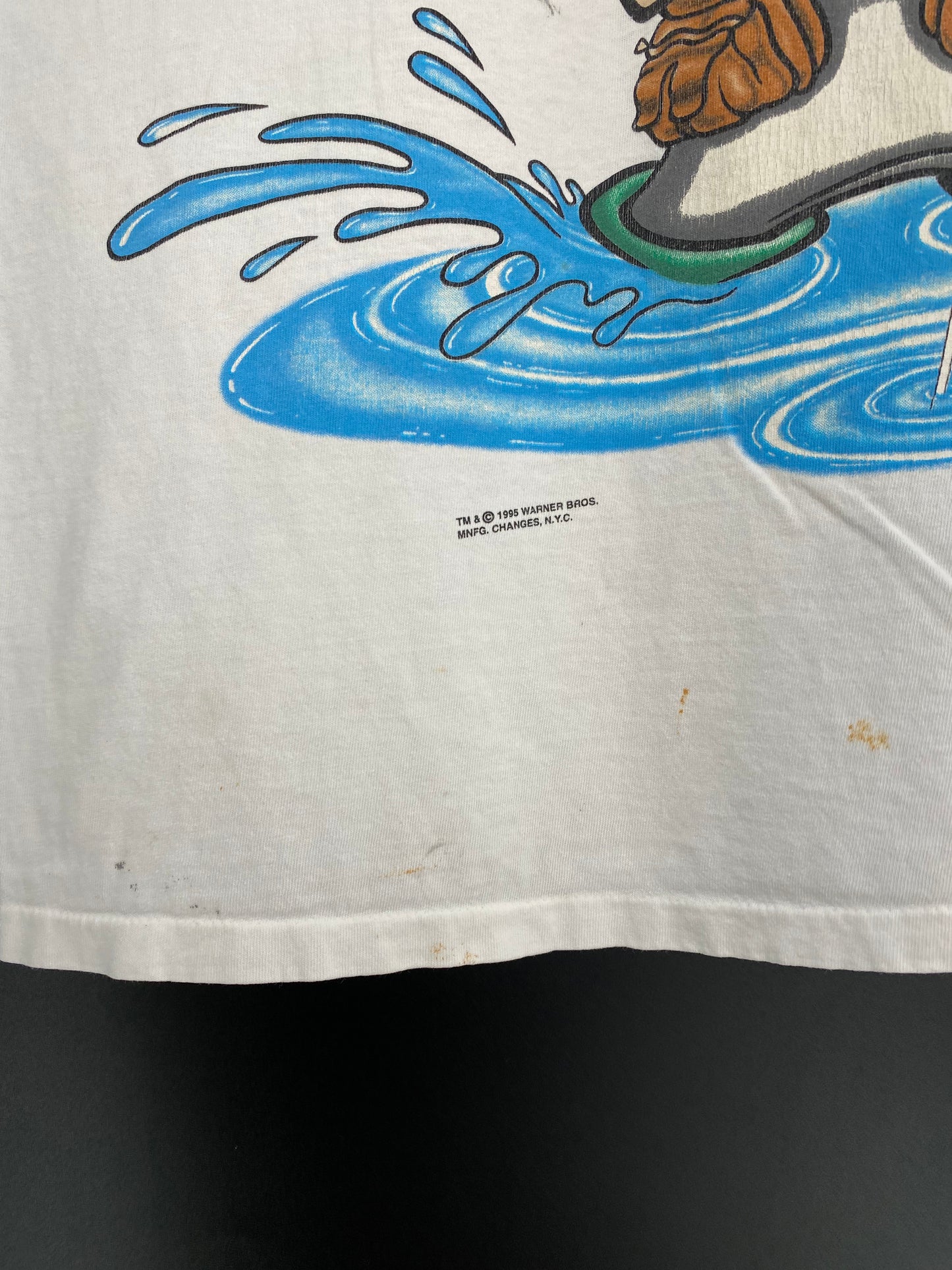 1995 LOONEY TUNES TAZ Made in USA Size L Vintage T-Shirt / 9443