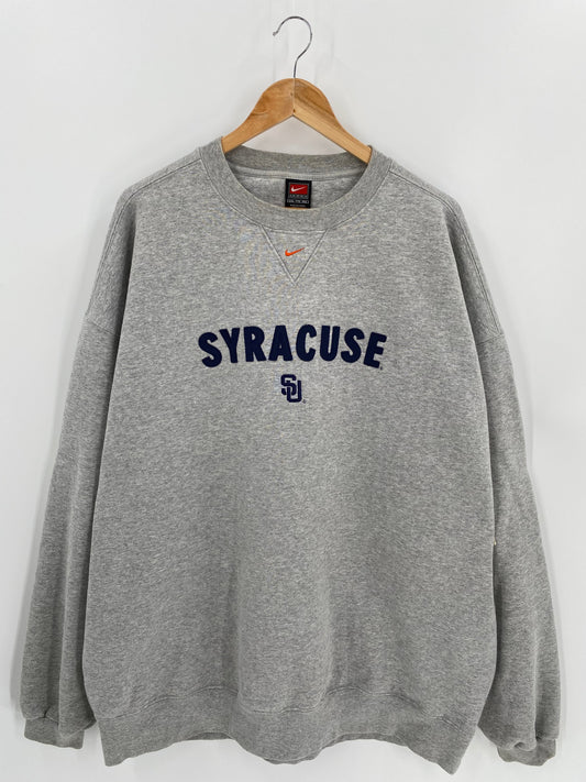 00’ NIKE SYRACUSE Size XXL Vintage College Sweat-shirt / k7196