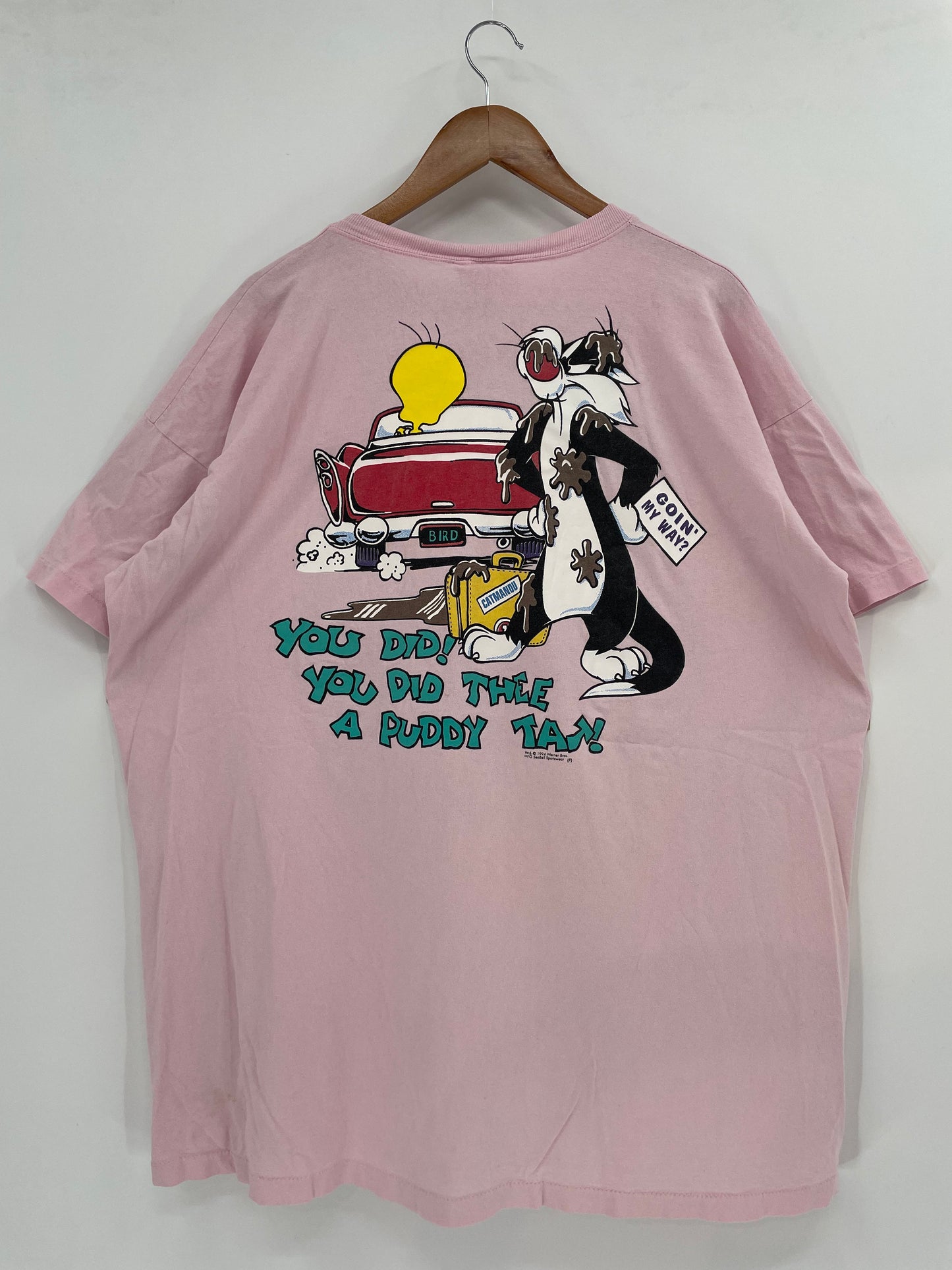 1994 LOONEY TUNES TWEETY Size Approx.XXL Vintage T-Shirt / A3490