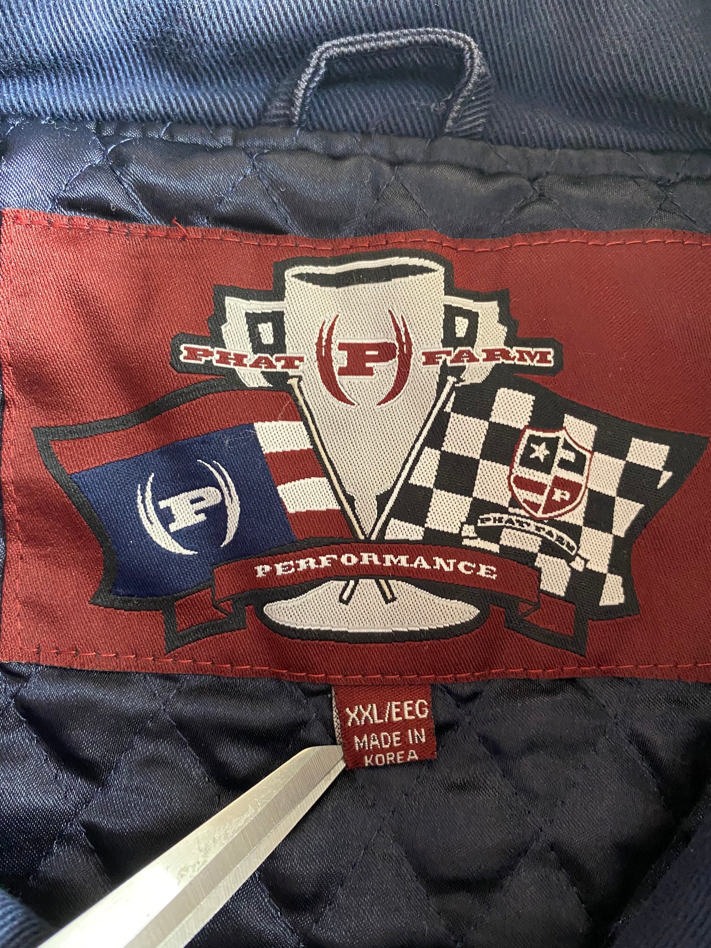 Vintage PHAT FARM Size XXL Racing Jacket / 8026