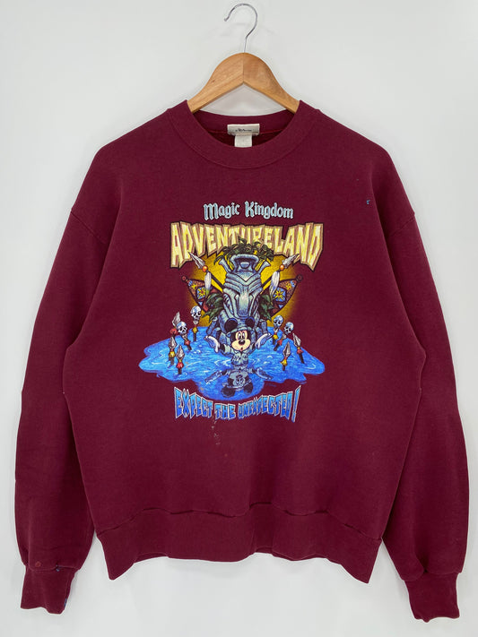 00’ DISNEY MICKEY MAGIC KINGDOM Made in USA Size L Vintage Sweat-shirt / A7897