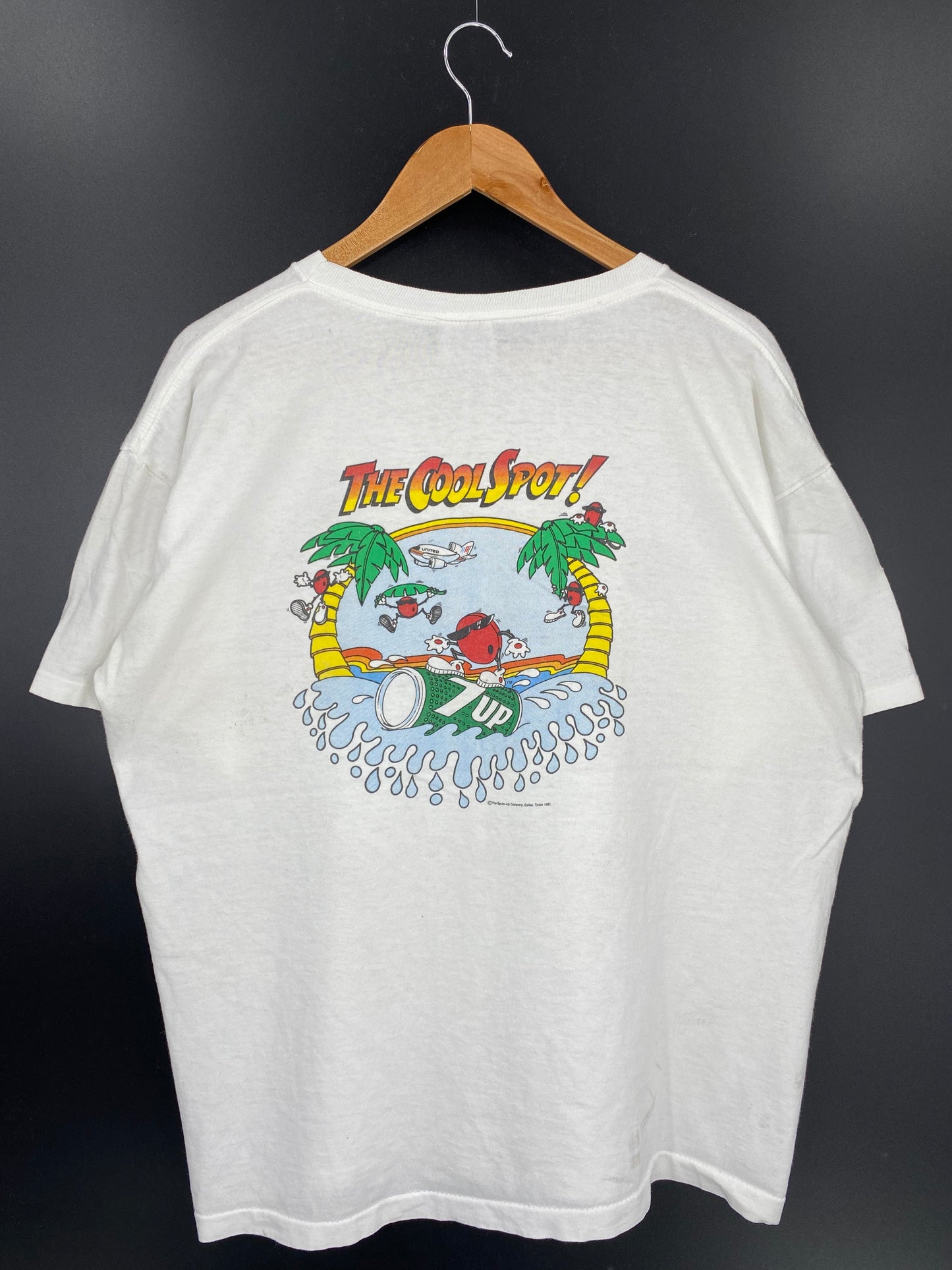 1991' 7UP Made in USA Size XL Vintage T-Shirt / K1536