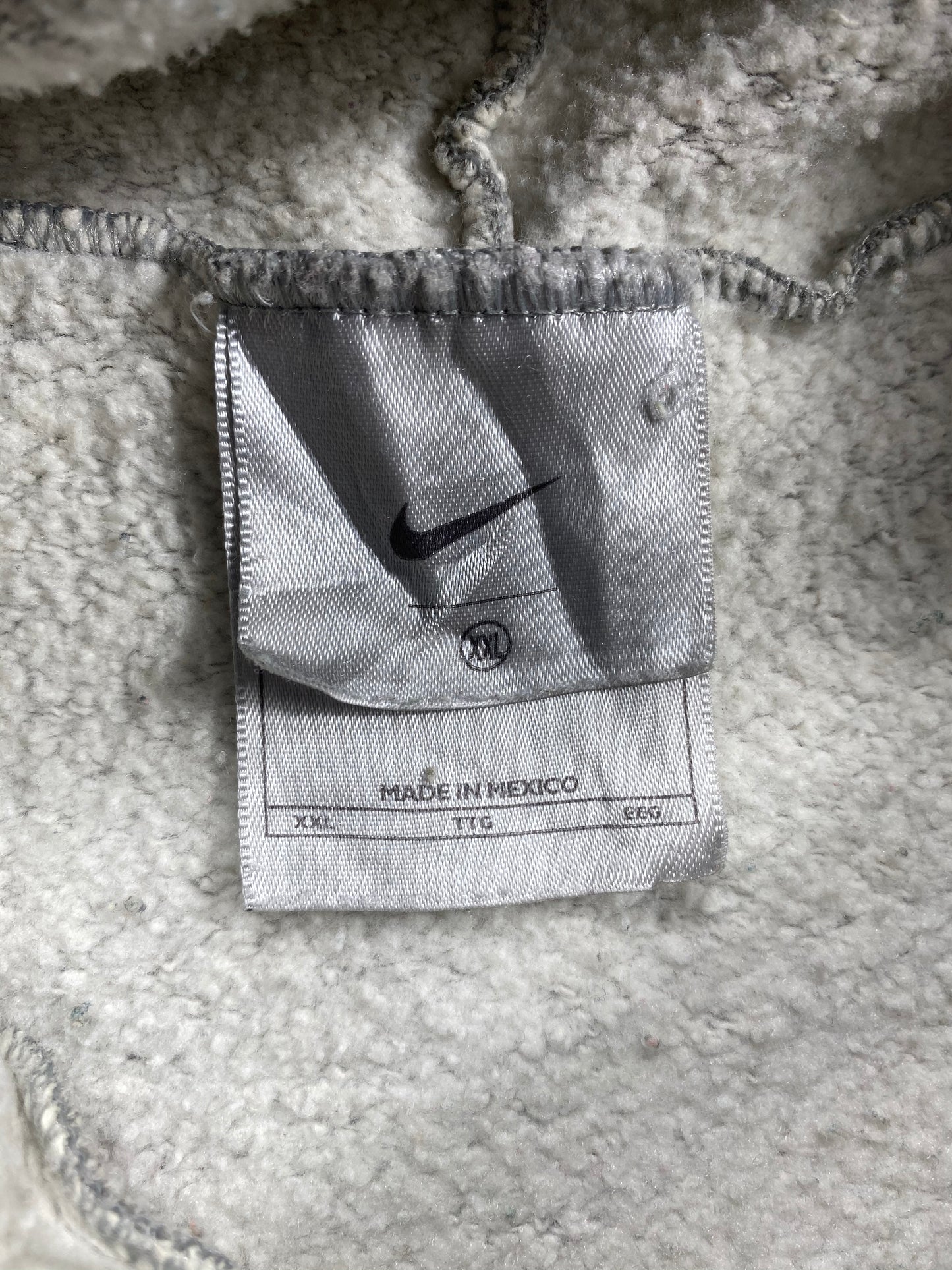90’s NIKE Center Swoosh Size XXL Damaged Vintage Hoodie Sweat-shirt / 7053