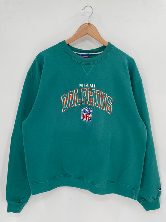 00’ MIAMI DOLPHINS Size XL Vintage NFL Sweat-Shirts / K2537