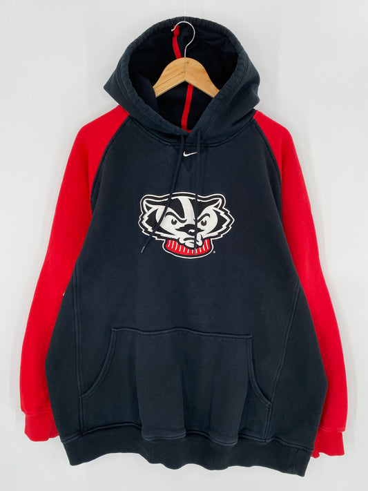 00’ Wisconsin Badgers Size XXL Vintage Hoodie Sweat-shirt / 7470