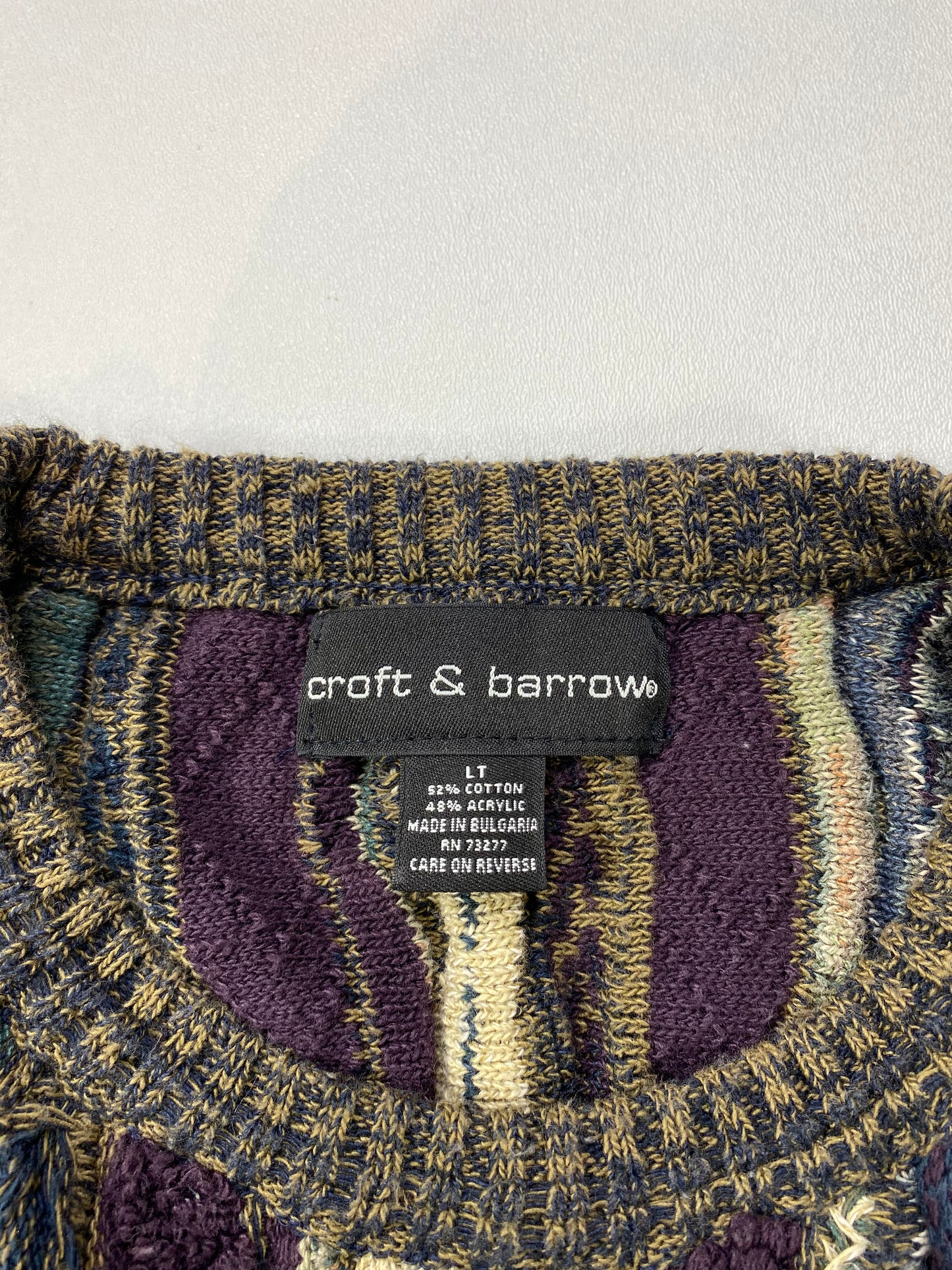 Vintage 3D Coogi-Style Size L Knit Sweater / 6268