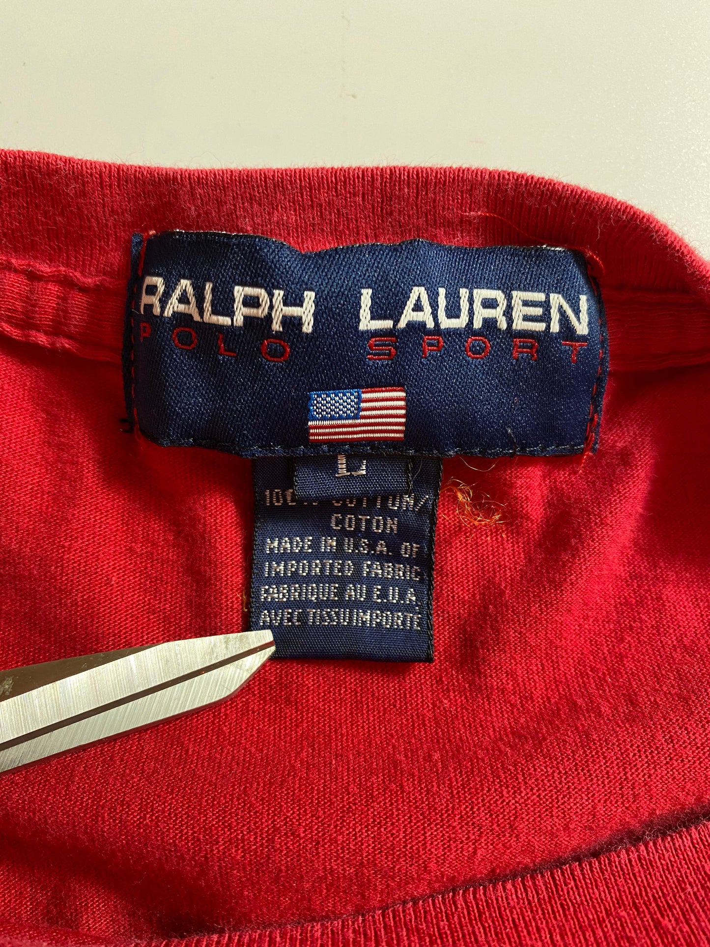 90’s Polo Sport Ralph Lauren Made in USA Size L T-Shirts / 7990