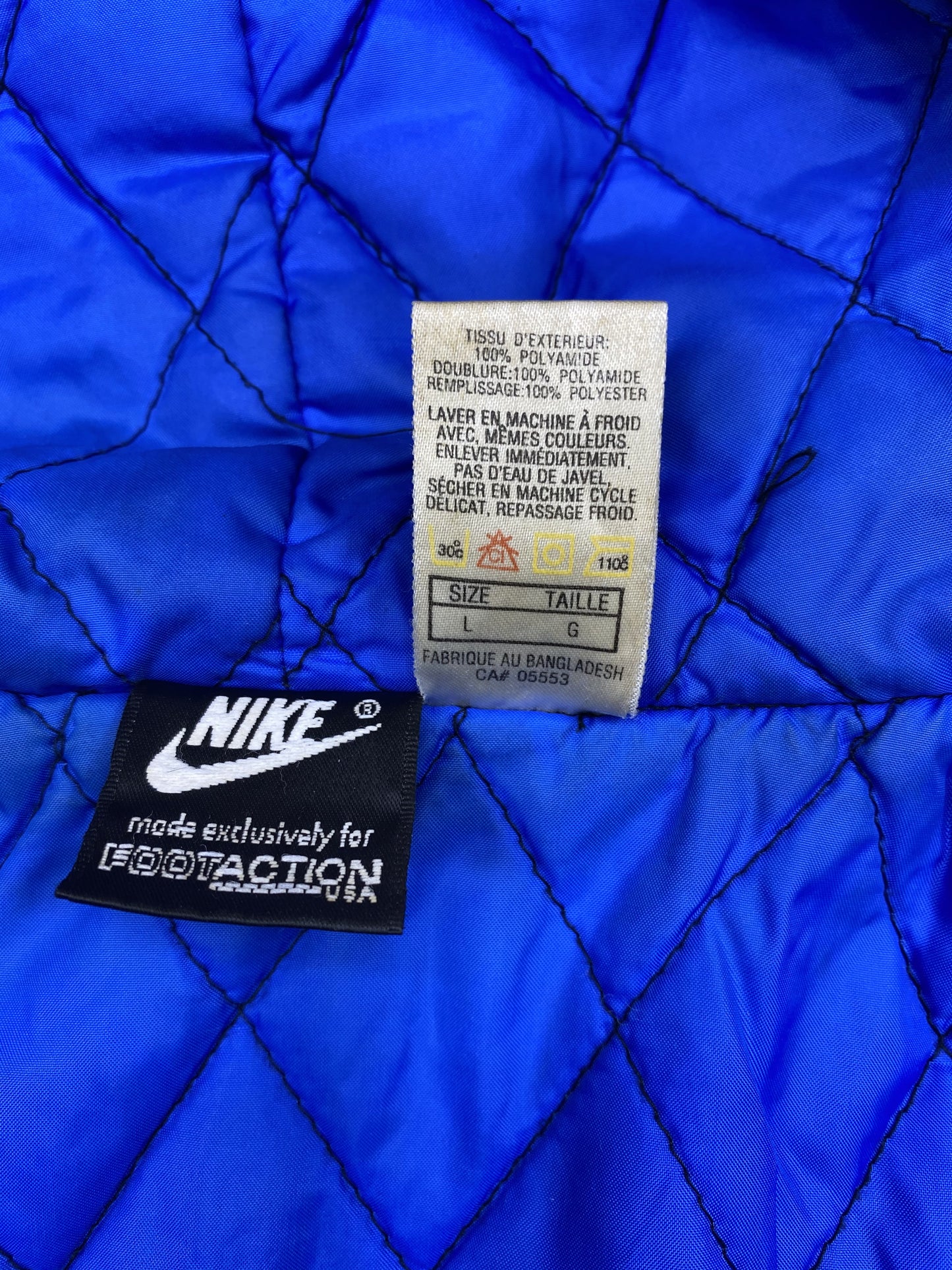 90's NIKE Zipper Size L Vintage Padded Nylon-Jacket / K4950