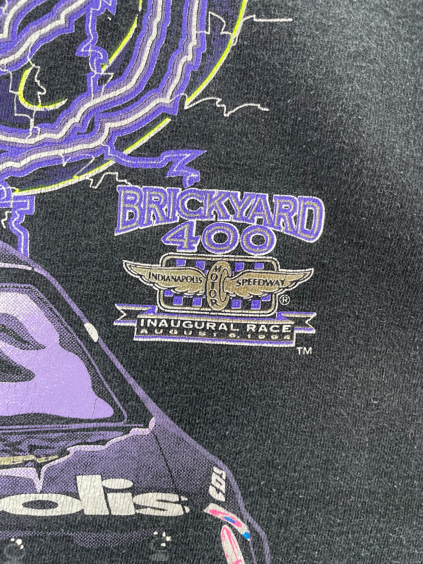 1994' BRICK YARD Made in USA Size L Vintage Racing T-shirt / k434