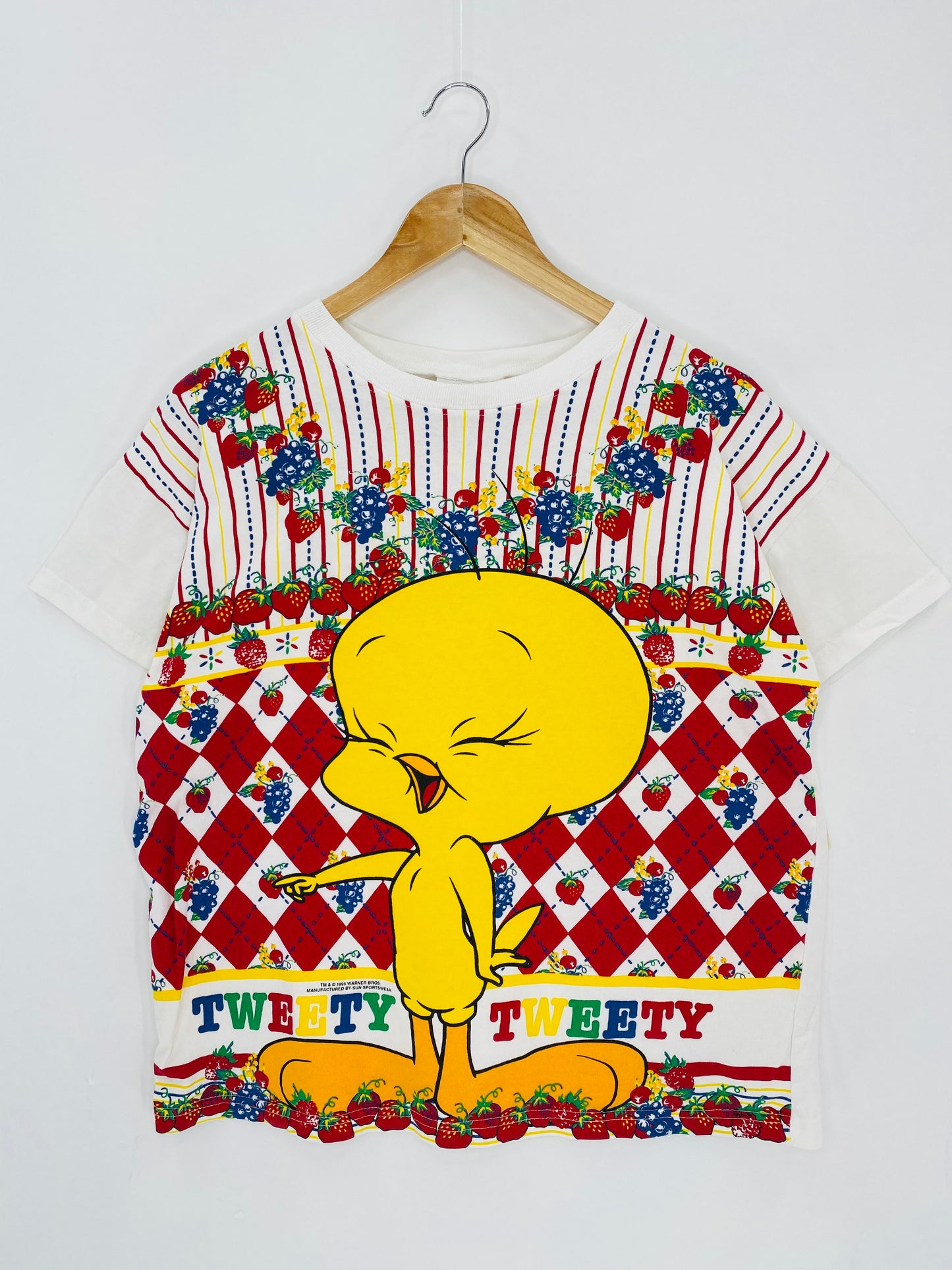1995 Looney Tunes Tweety Made in USA Size M Vintage T-Shirt / 6652