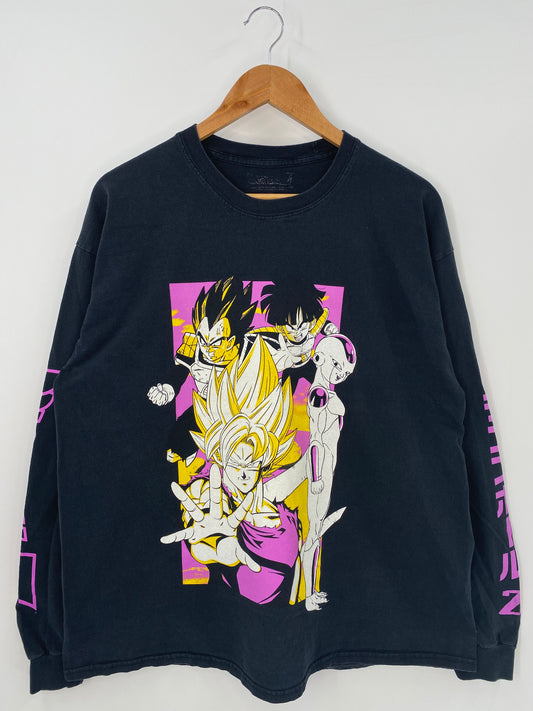 00’ DRAGON BALL Z Size L Vintage Long Sleeve T-Shirts / K3834