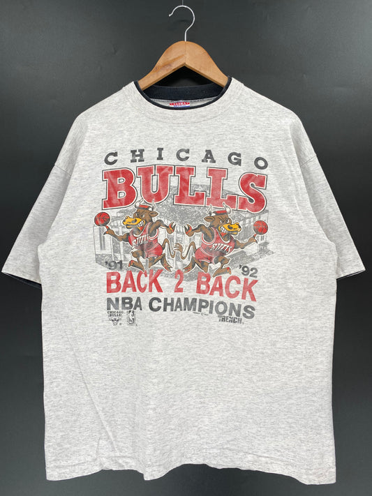 1992' CHICAGO BULLS Made in USA SIZE XL VINTAGE NBA T- SHIRT / K1261
