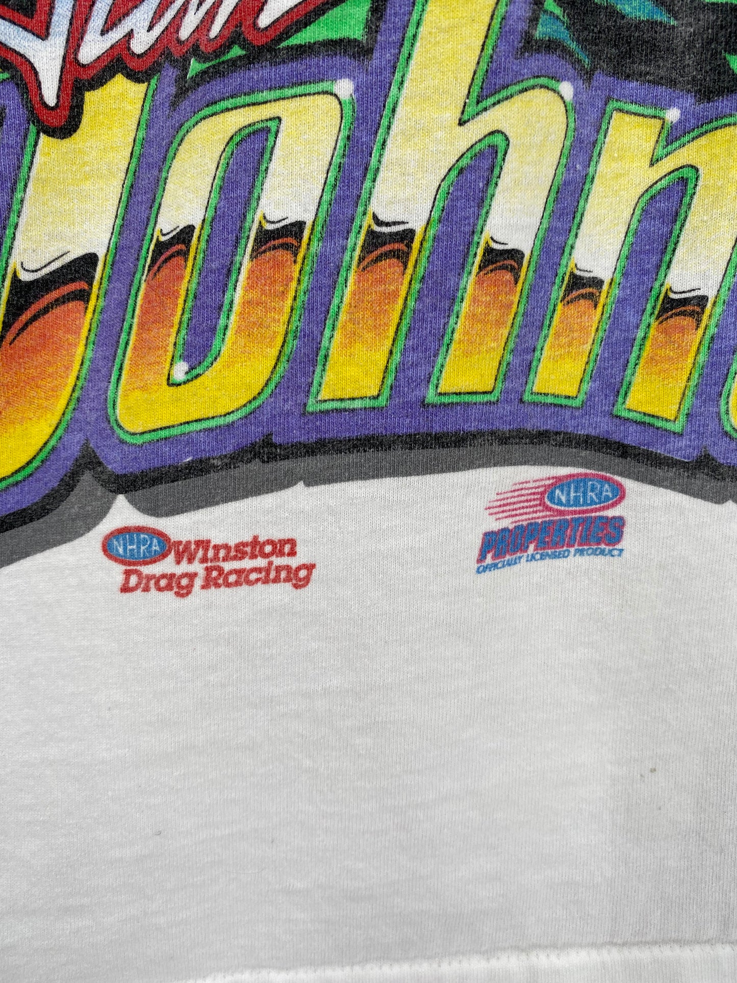 00’ NHRA GARY SCHELZI ALAN JOHNSON Made in USA Size XL Vintage Racing T-shirt / k1792