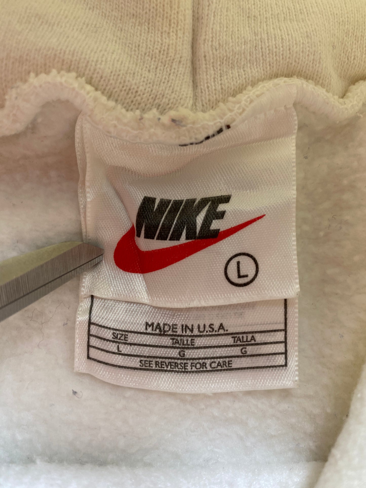 90’s NIKE Center Swoosh Made in USA Size L Vintage Hoodie Sweat-shirt / 6902