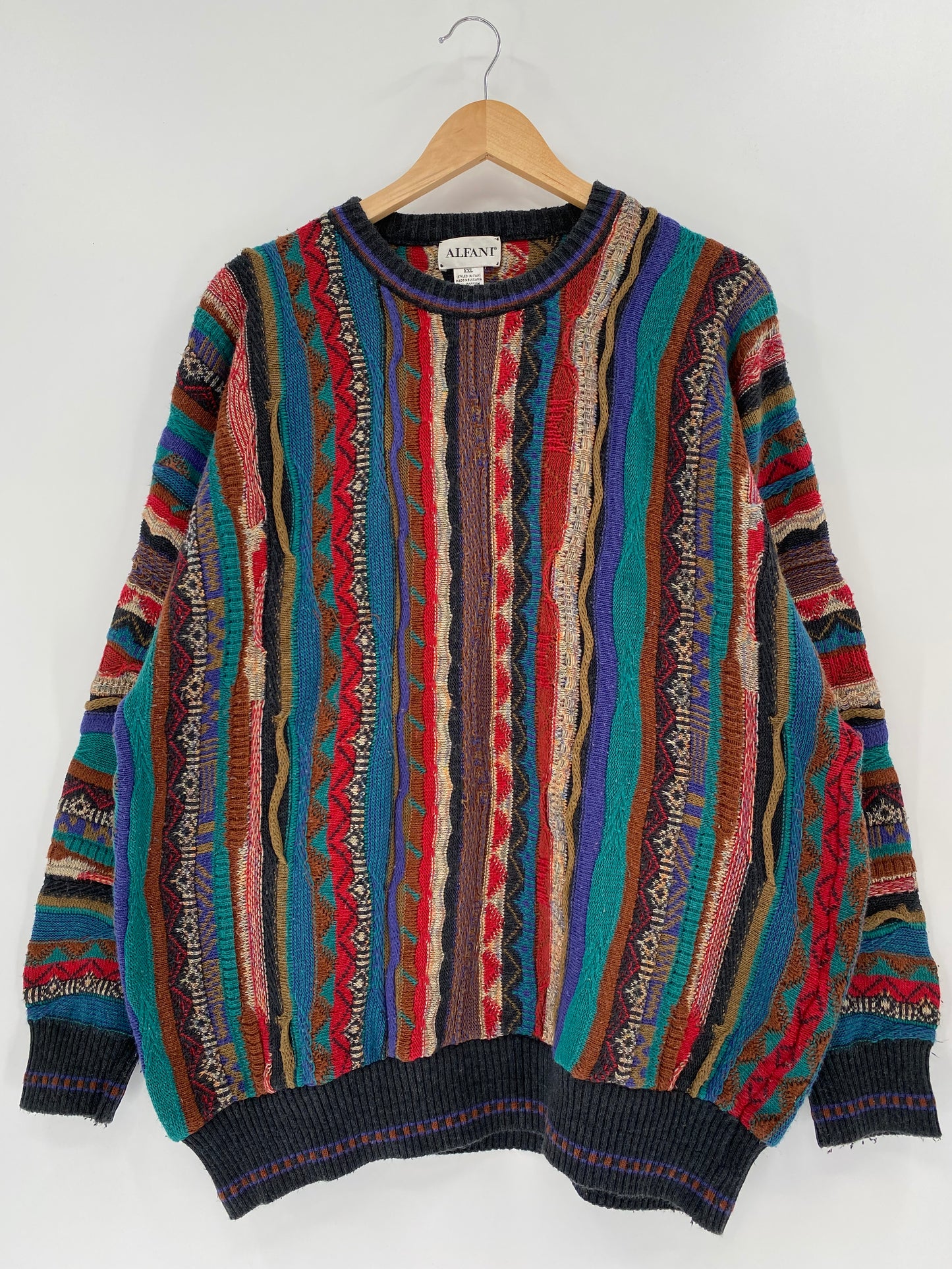 Vintage 3D COOGI- Style Size XXL Knit Sweater / K1517