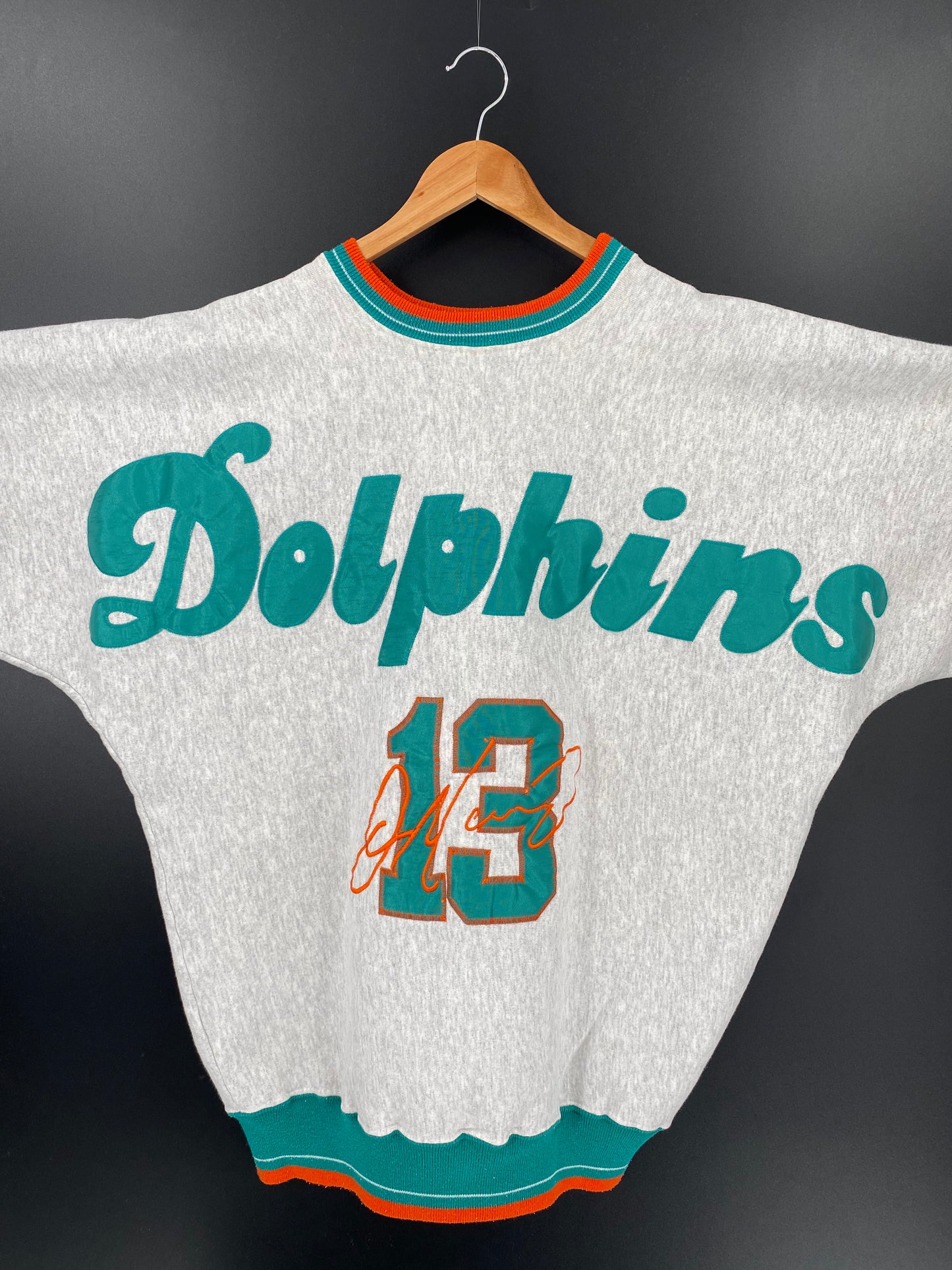 90’s DOLPHINS Made in USA Size L Vintage NFL Sweat-shirt / k1993