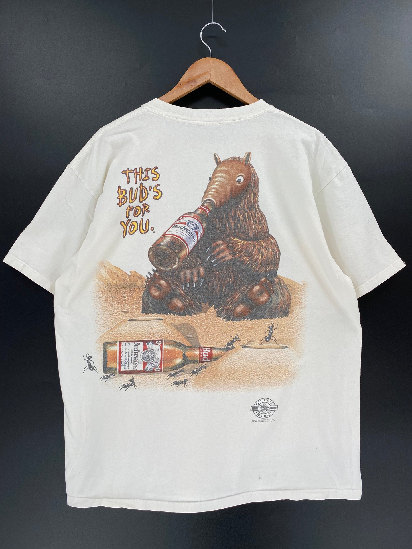 1995 BUDWEISER Size No Tag (Approx.XL) Vintage T-Shirt / A2150