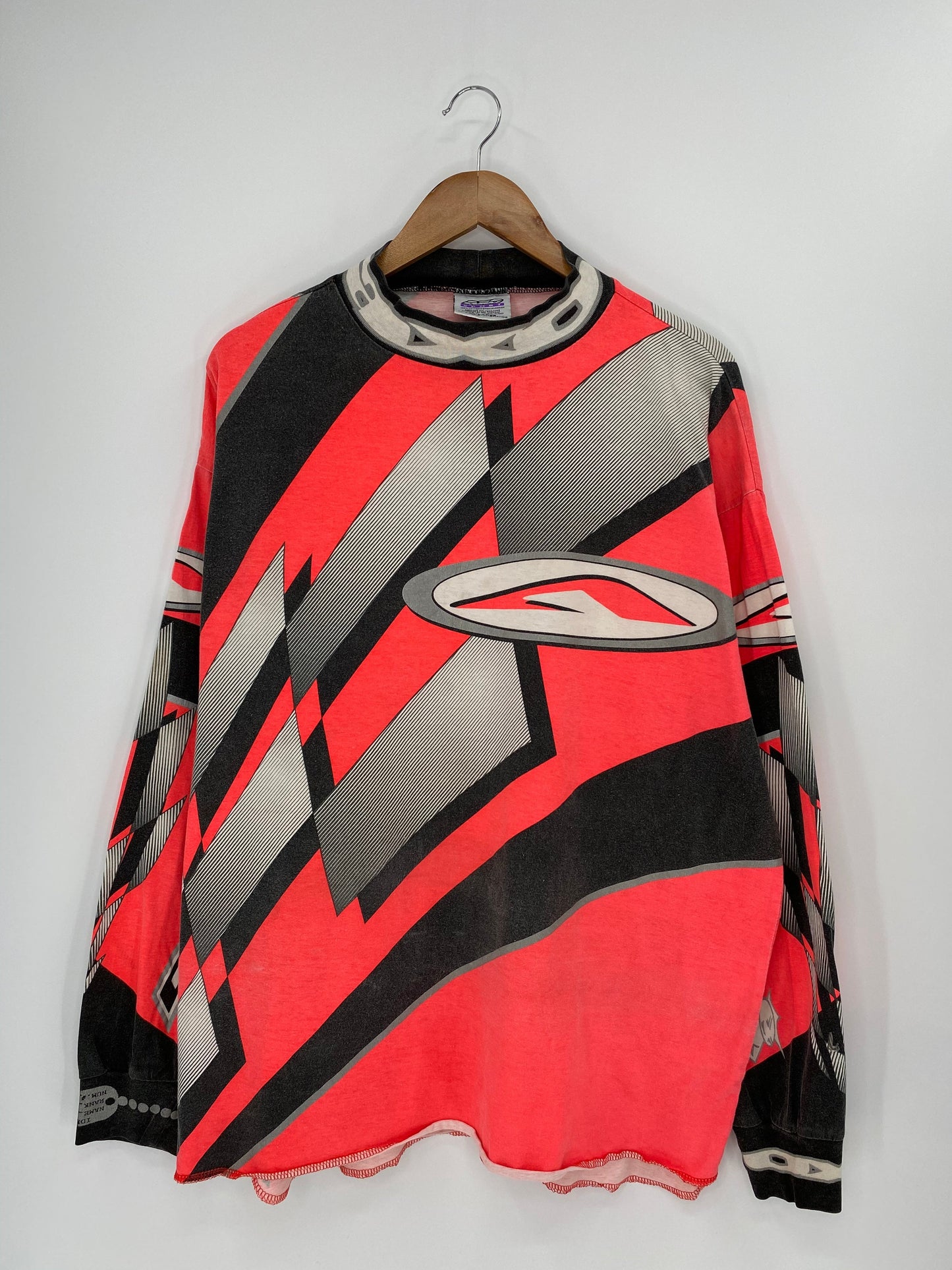 00' DYEMAX Size XXL Vintage Long Sleeve Racing T-Shirt / E641