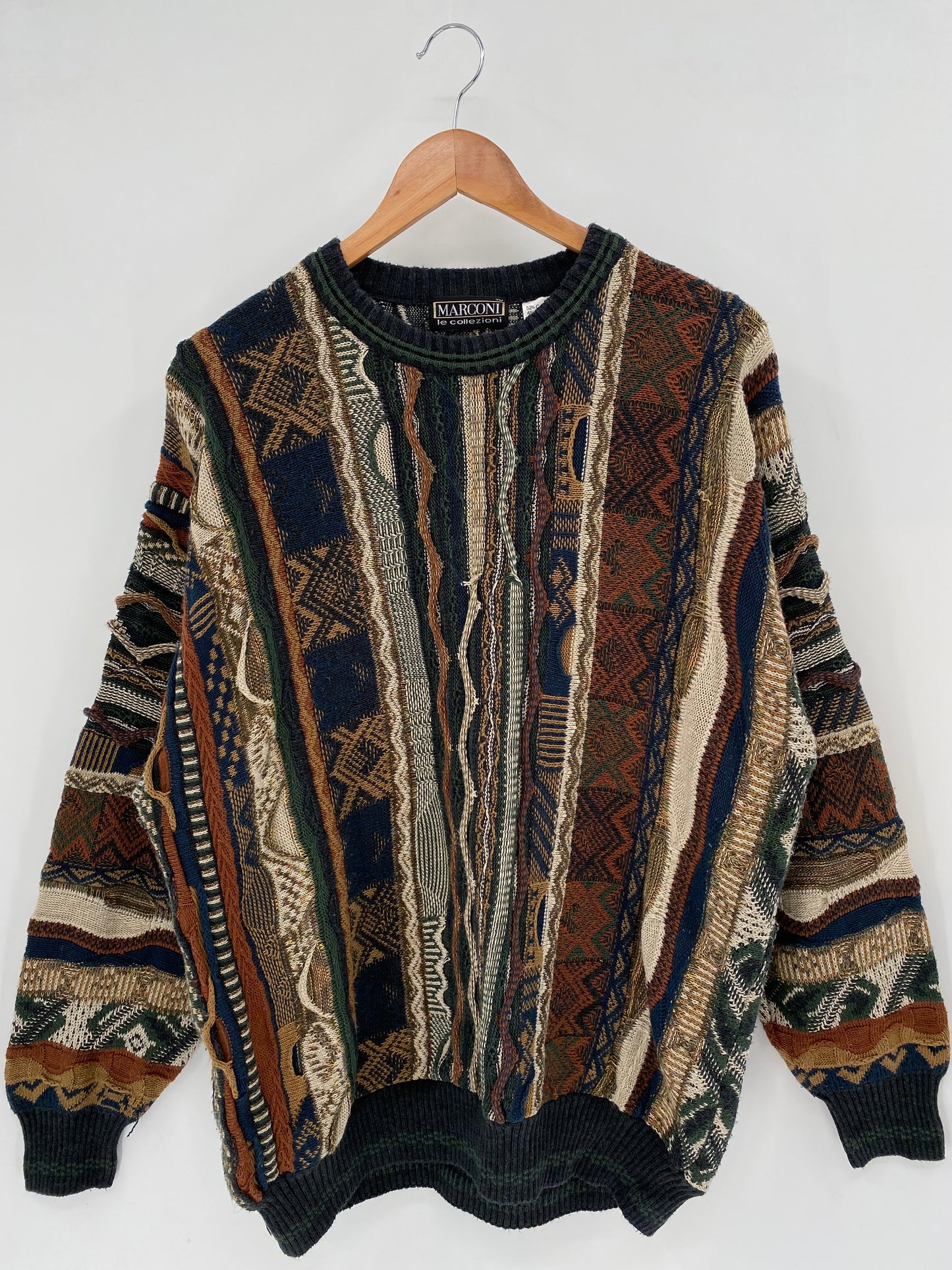 Vintage 3D COOGI- Style Size XL Knit Sweater / K3690