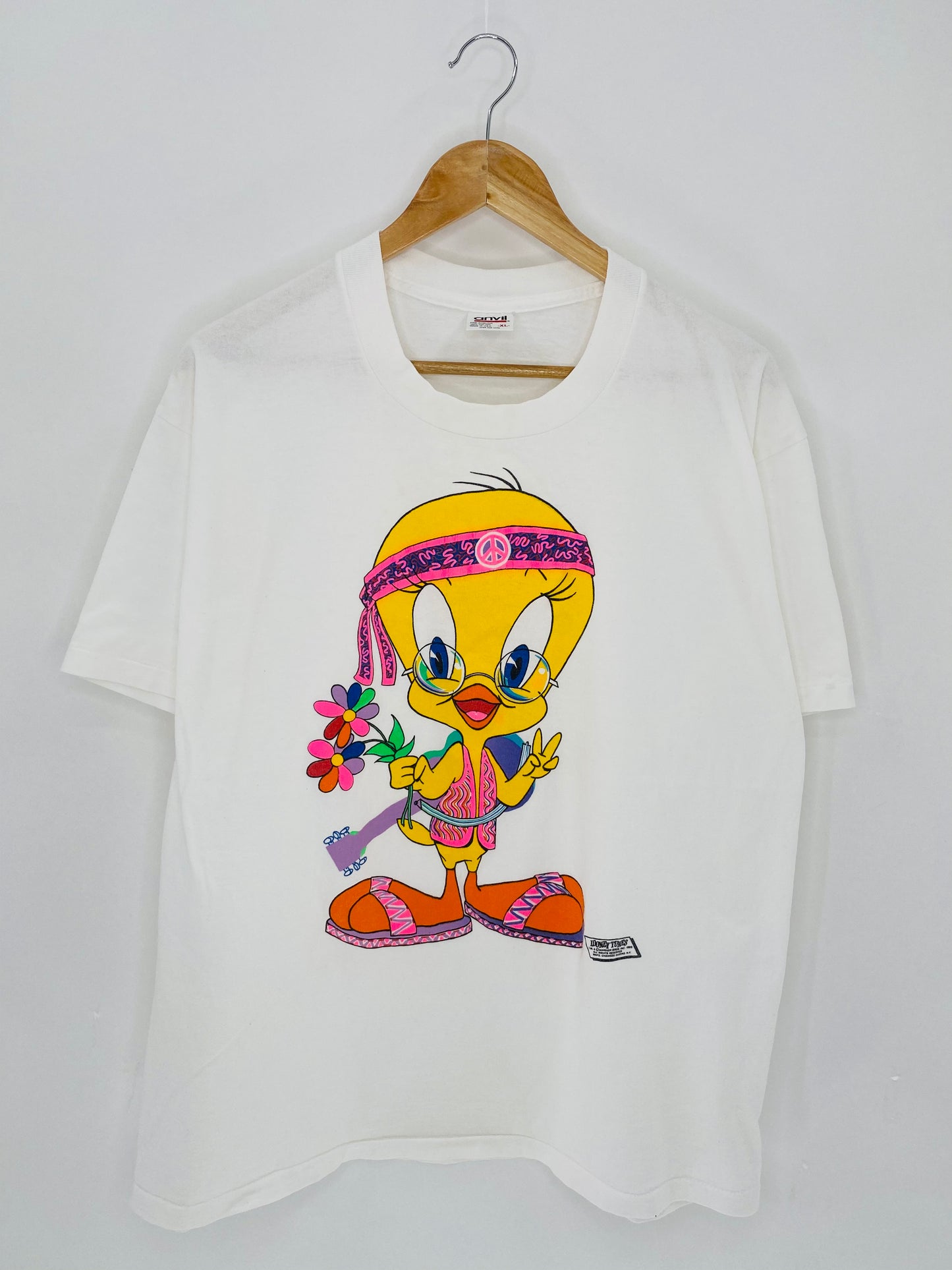 1986 WARNER BROS. LOONEY TUNES Made in USA Size XL Vintage T-Shirt / 6164