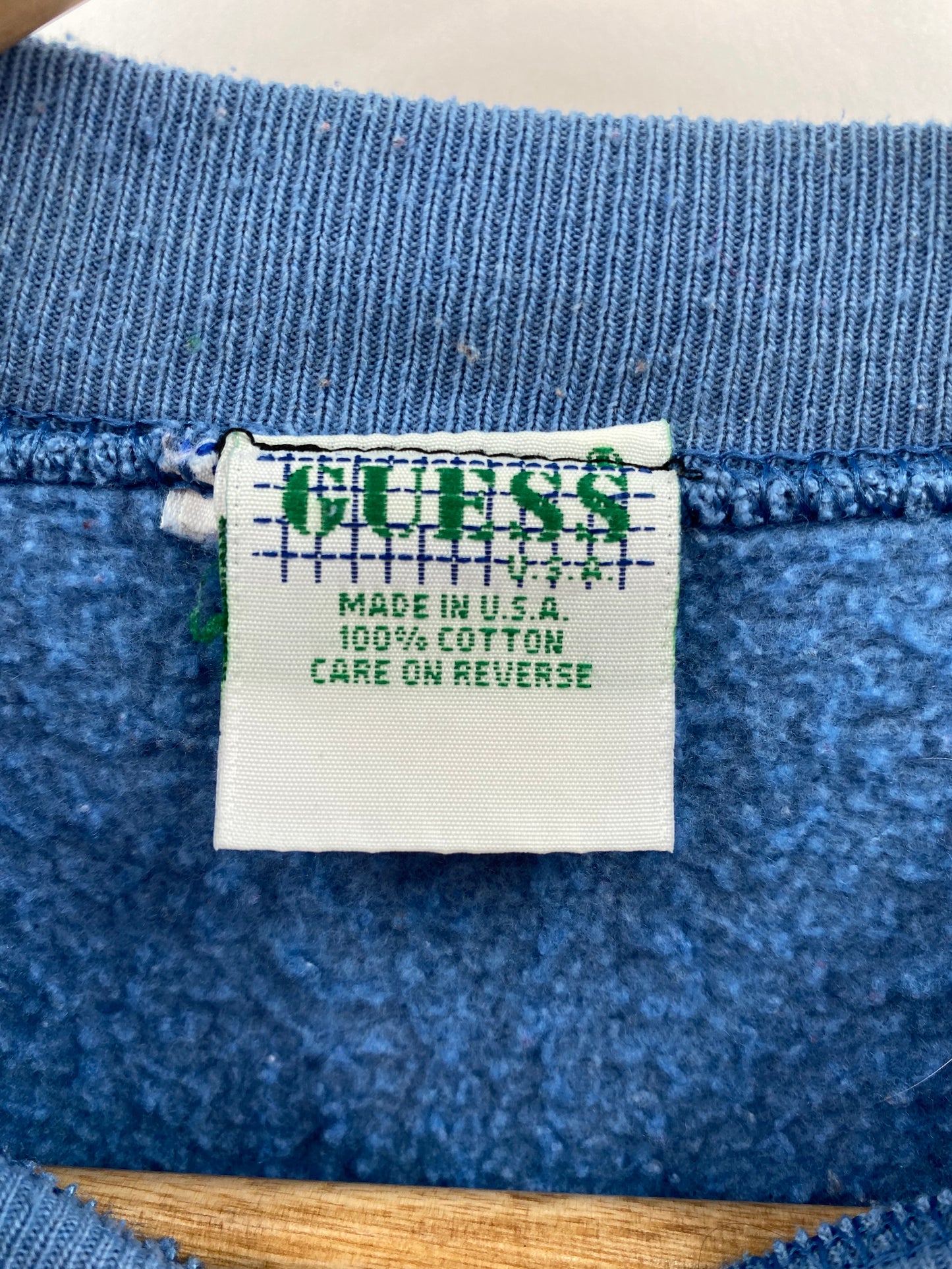 90’s GUESS Made in USA Size Approx. L~XL Vintage Sweat-shirt / 7717