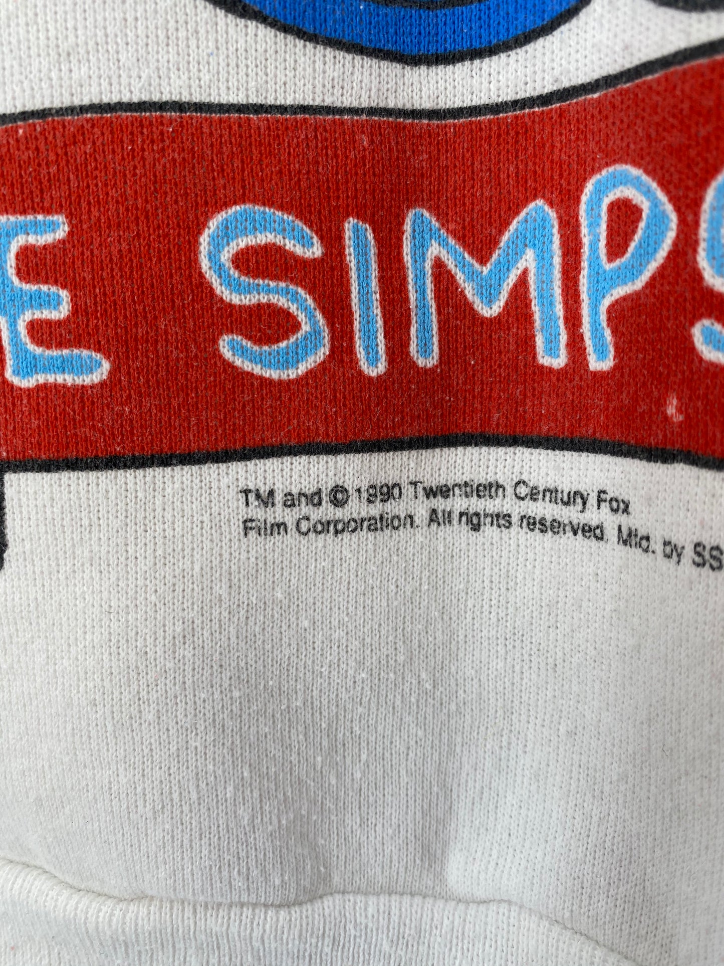 1990 THE SIMPSONS Made in USA Size L Vintage Sweat-shirt / 7656