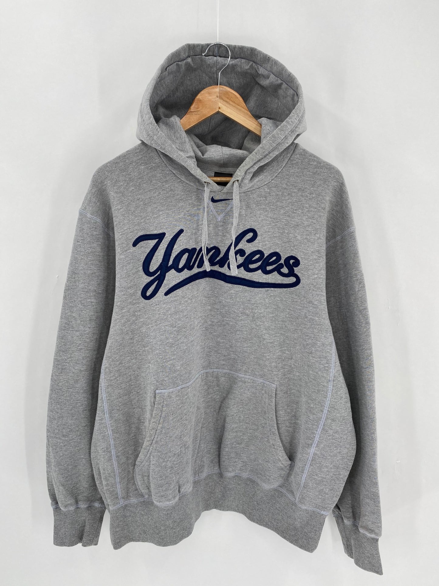 00’ NIKE NY Yankees Size XL Vintage MLB Hoodie Sweat-Shirt  / 6428