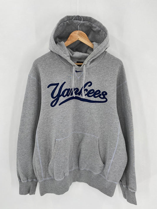 00’ NIKE NY Yankees Size XL Vintage MLB Hoodie Sweat-Shirt  / 6428