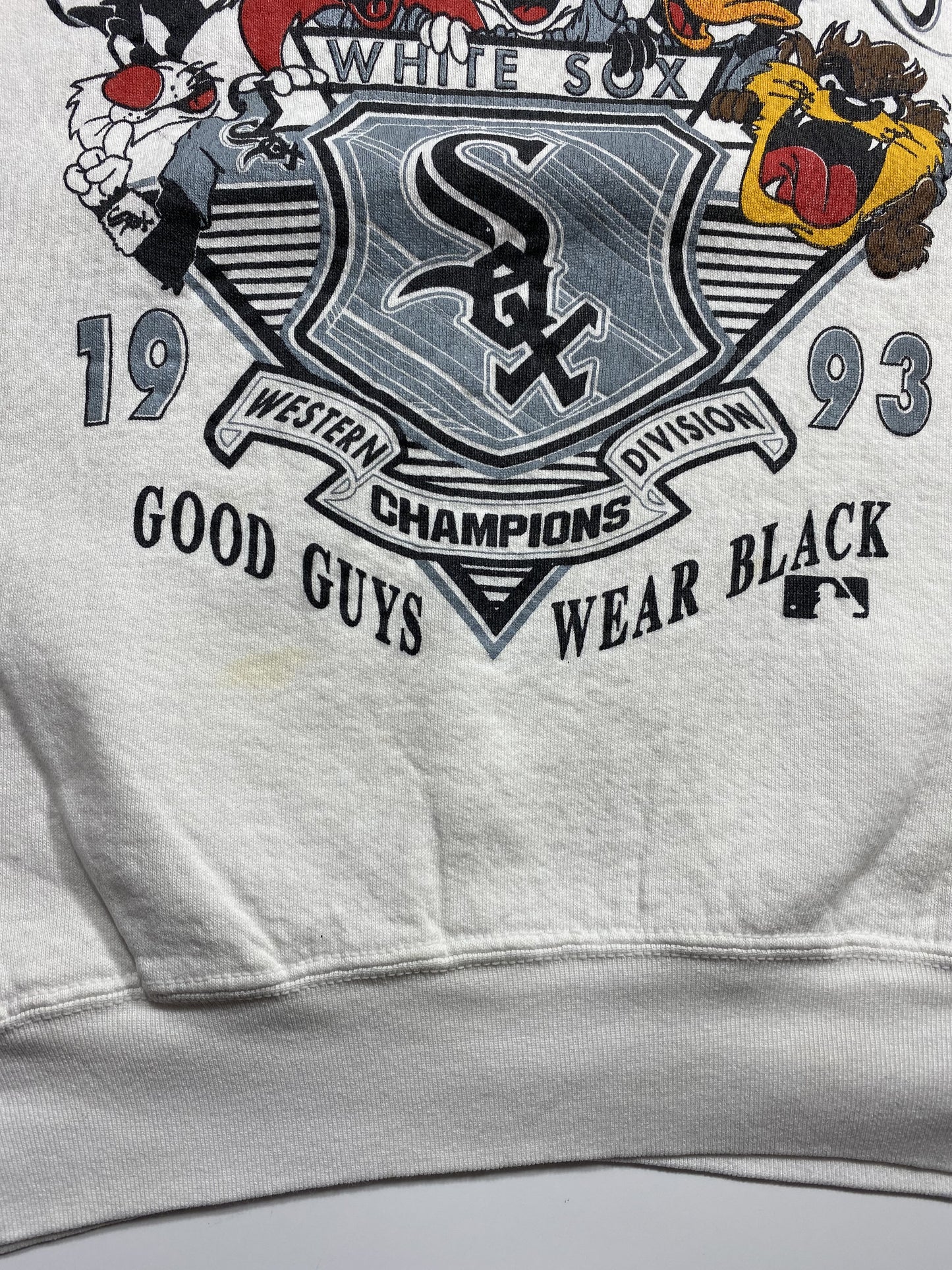 1993' LOONEY TUNES CHICAGO WHITE SOX Size XL Vintage MLB Sweat-shirt / K6054
