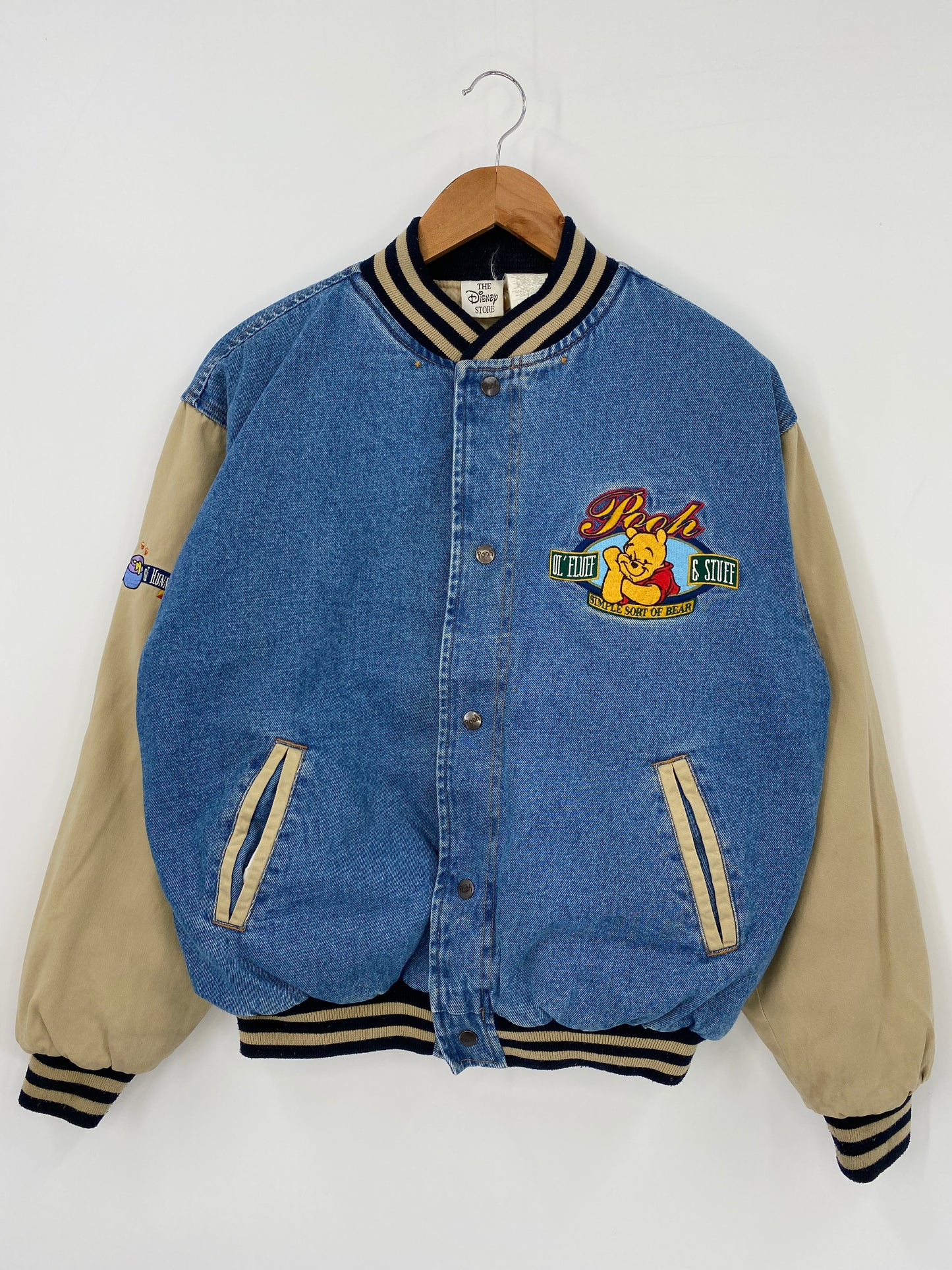 00’ WINNIE THE POOH Size S Vintage Denim Jacket  / K3676