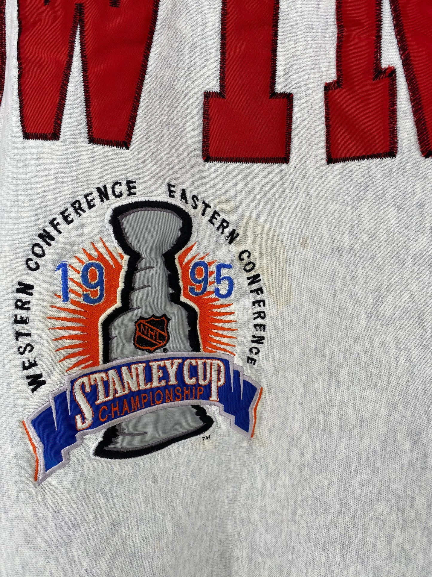 1995 RED WINGS STANLEY CUP Made in USA Size XL Vintage NFL Sweat-shirt / 8989