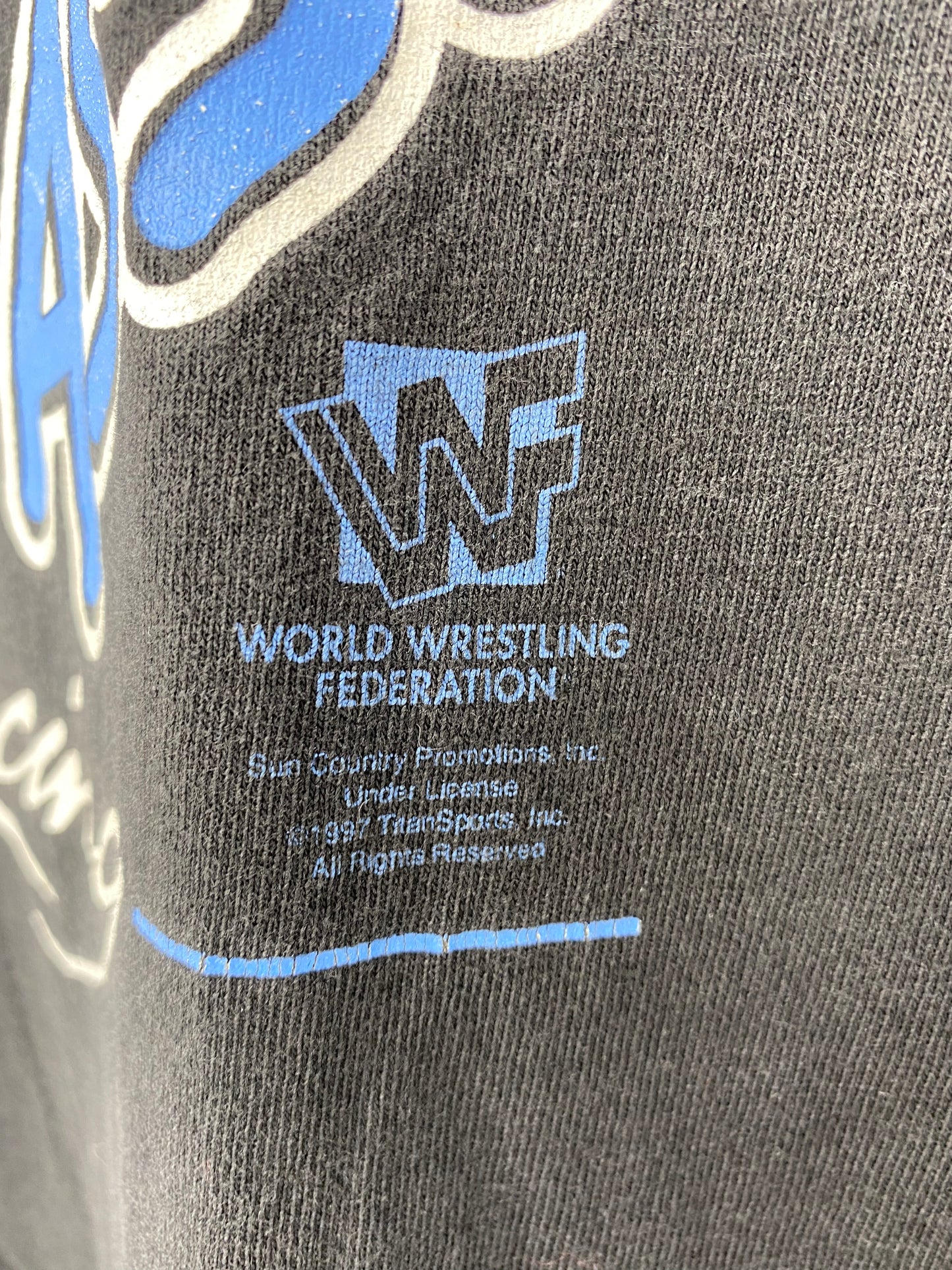 1997 STONE COLD Size L Vintage WWF T-Shirt / K976