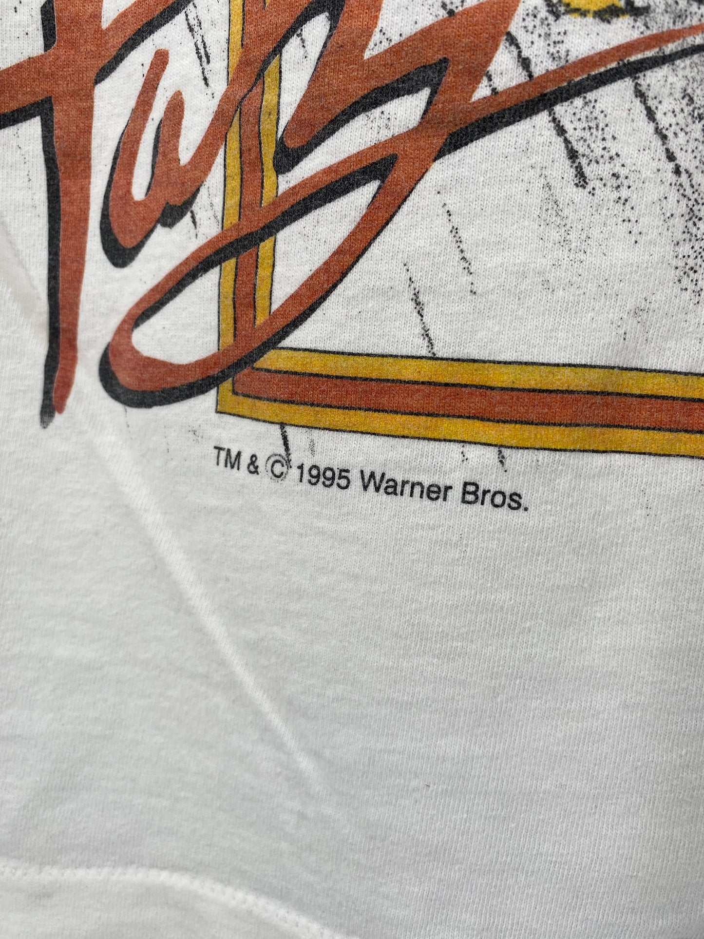 1995 NASCAR x LOONEY TUNES TAZ No tag Approx. Size XL Vintage Racing T-Shirt / K1953