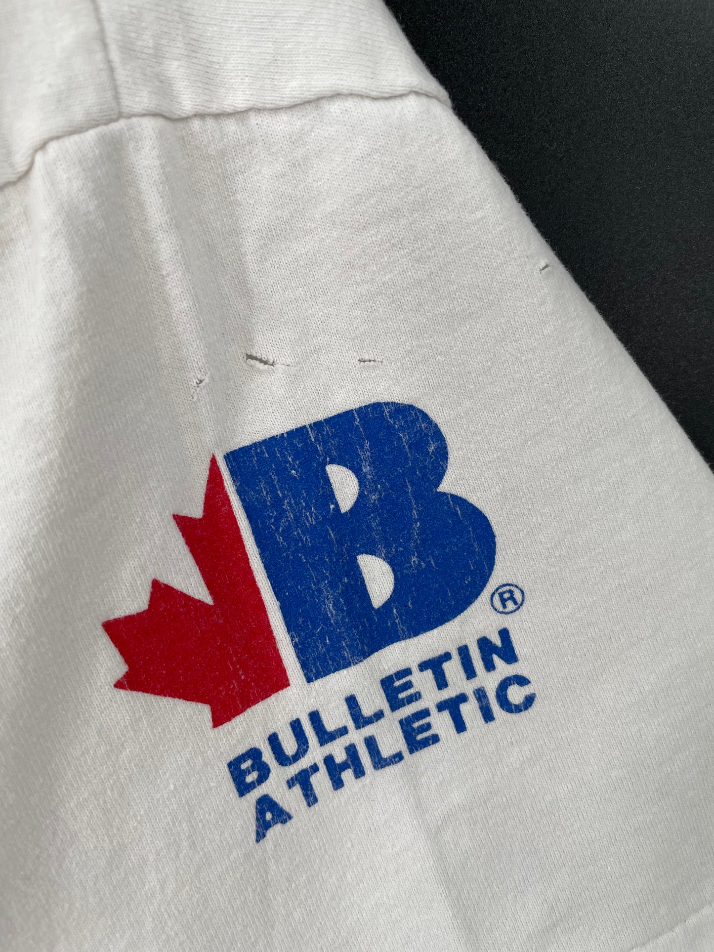1993 BULLETIN ATHLETIC Size Approx.XL Vintage NHL T-Shirt / k1649