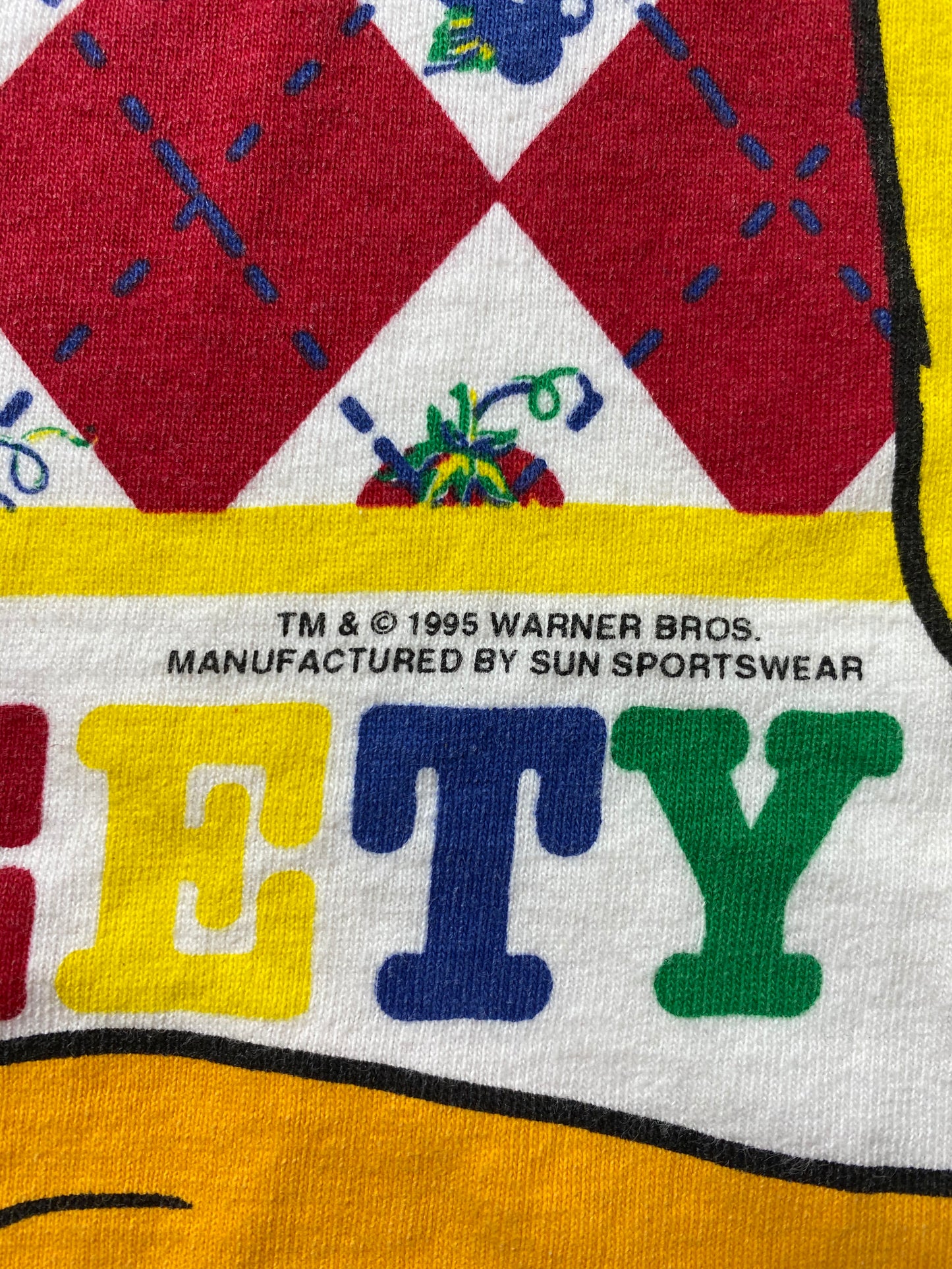 1995 Looney Tunes Tweety Made in USA Size M Vintage T-Shirt / 6652