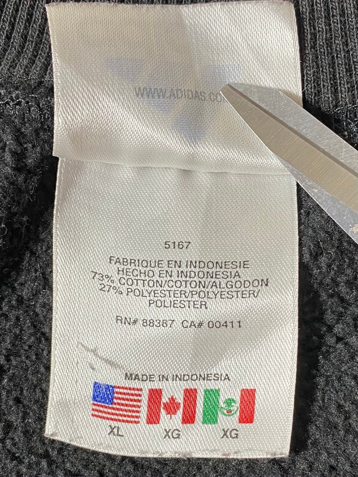 00' ADIDAS Size XL Vintage Sweat-shirt / K6606